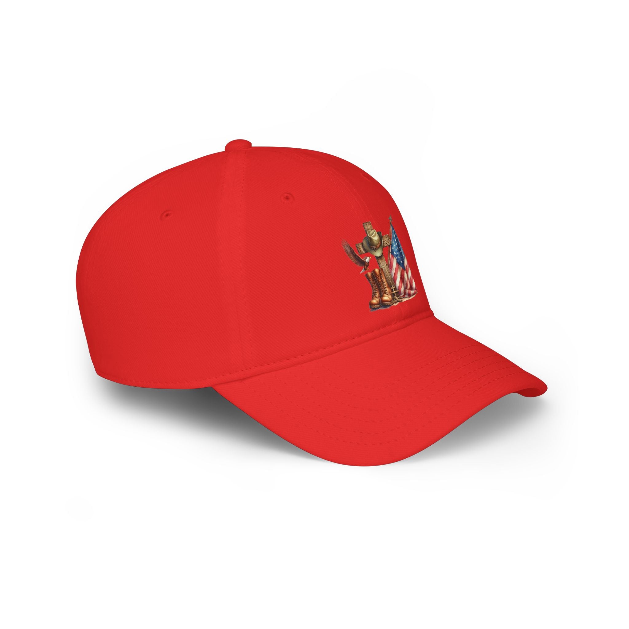Patriotic Cowboy Hat Cap – American Flag & Western Boots Embroidered Baseball Cap