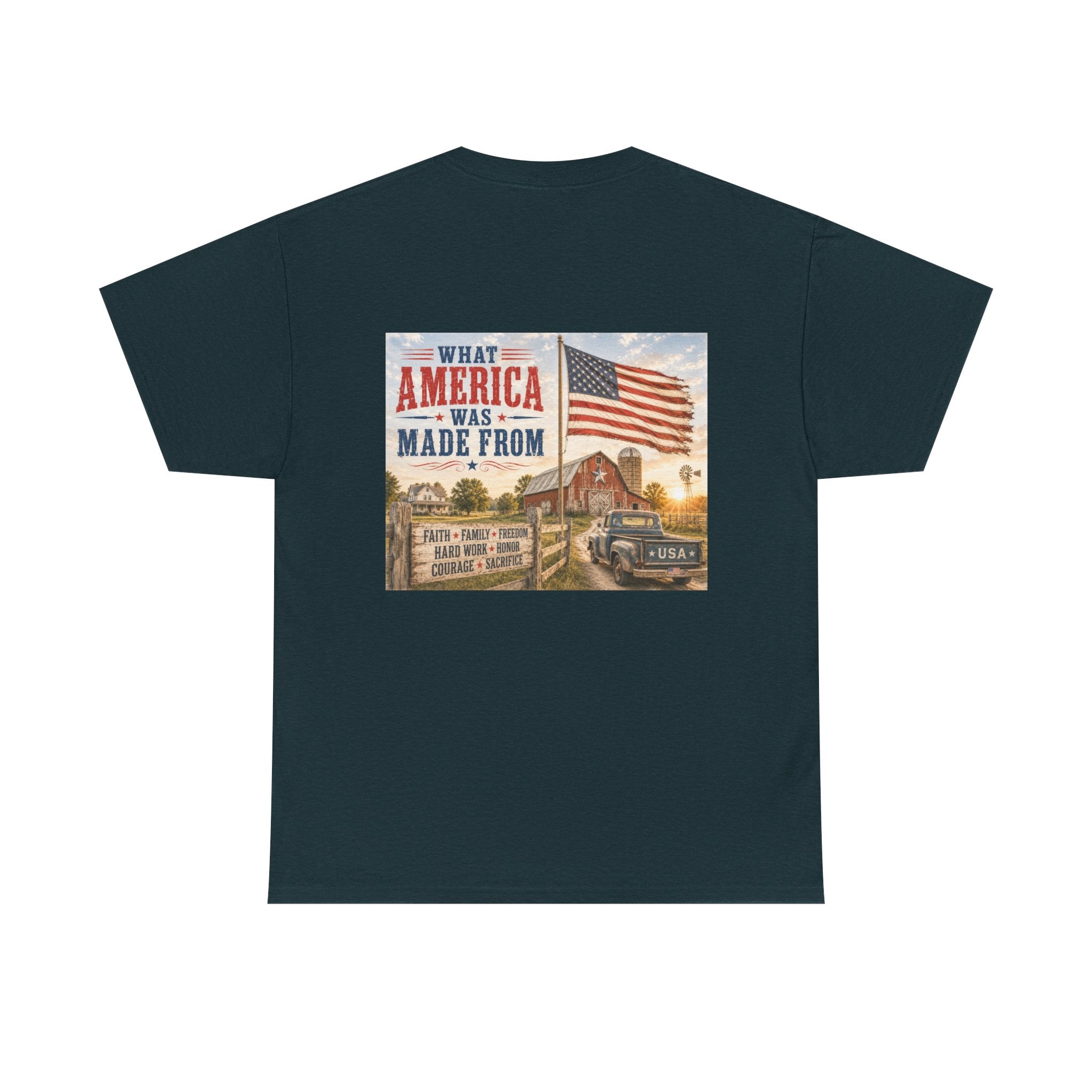 Vintage 'What America Was Made From' Tee - Patriotic Americana Graphic T-Shirt