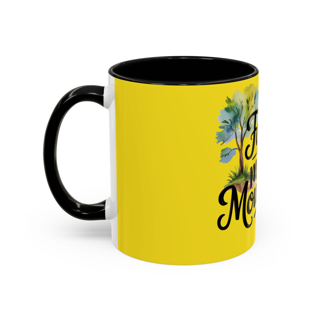 Faith Can Move Mountains Accent Coffee Mug – Inspirational Christian Tea Cup