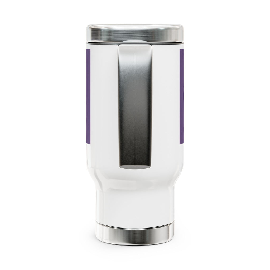American Farmhouse Travel Mug — Highland Calf with Flag, 14oz Stainless Steel