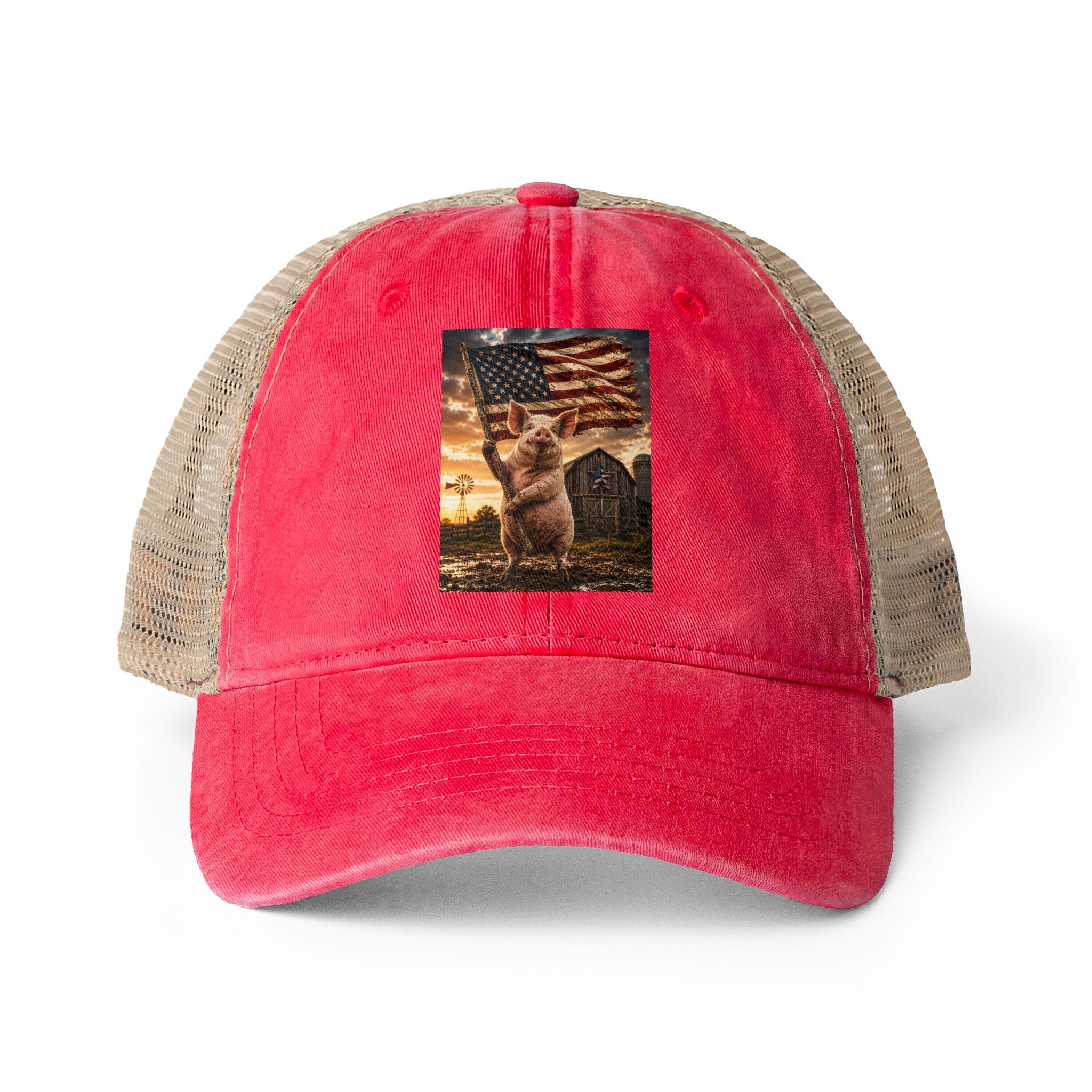 Women's Washed Mesh-Back Cap
