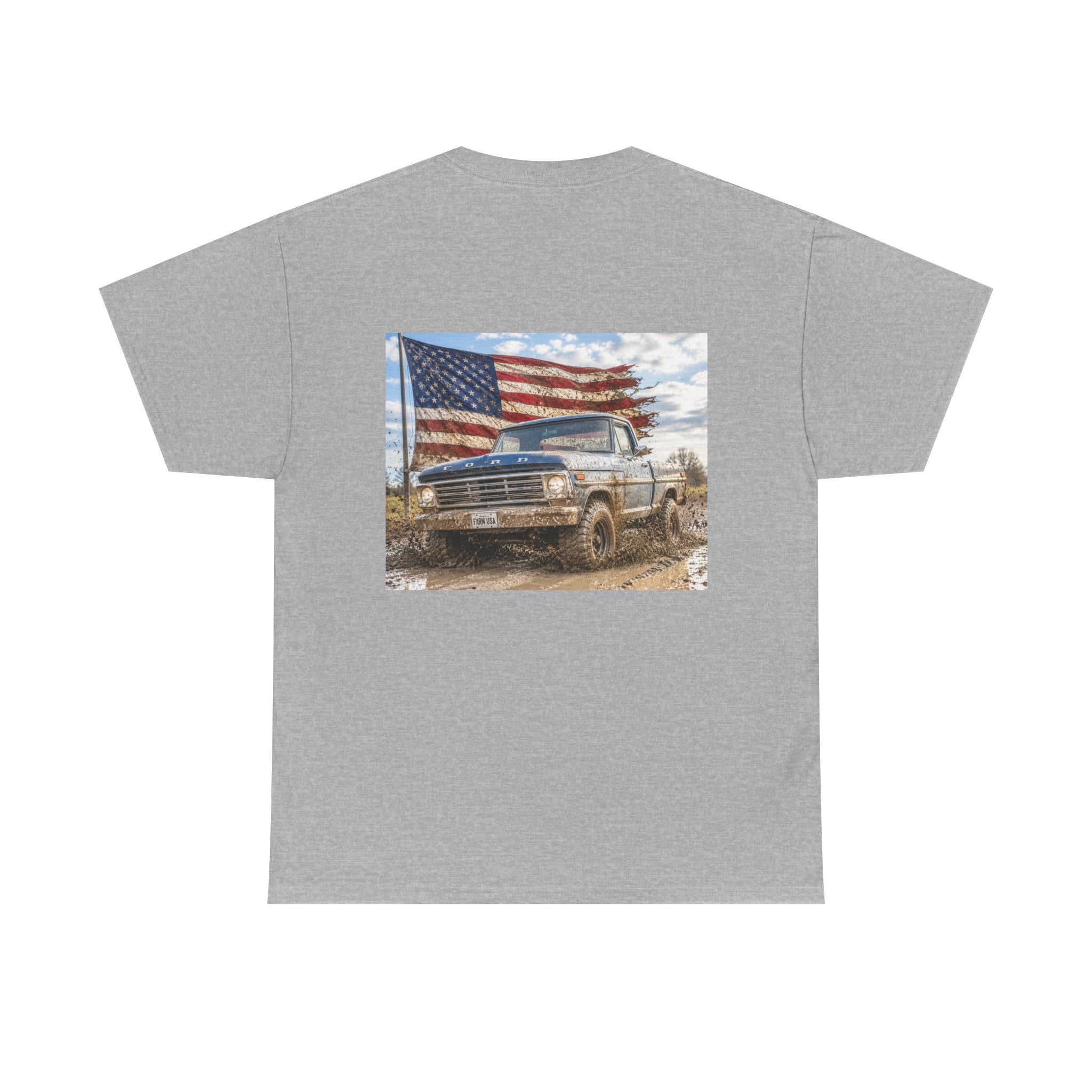 Patriotic Truck T-Shirt — American Flag Off-Road Graphic Tee