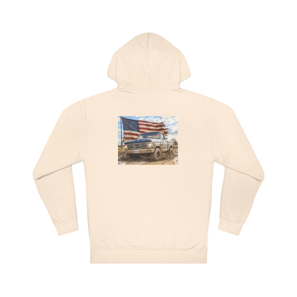 Patriotic Pickup Truck Hoodie - American Flag Off-Road Sweatshirt