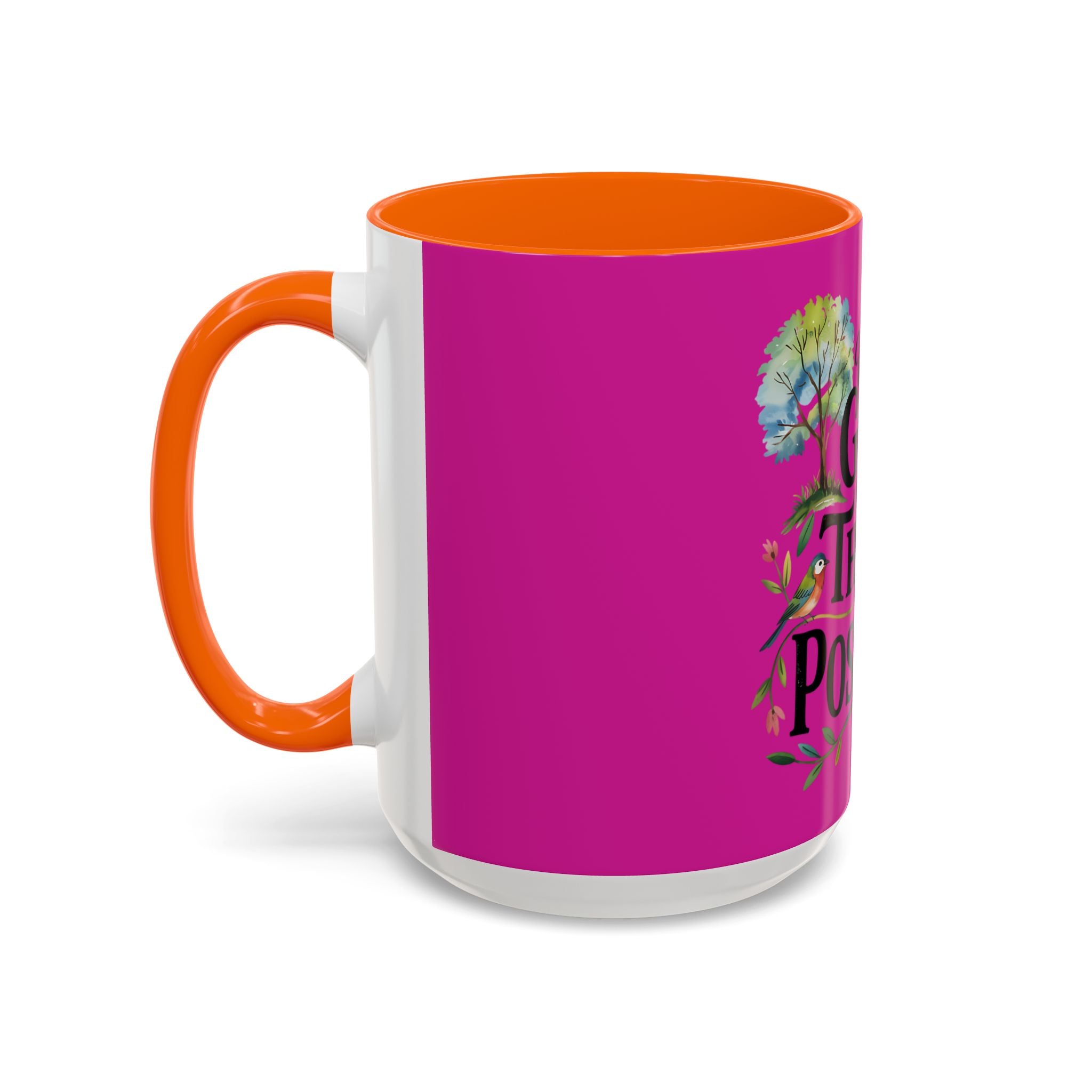 Inspirational Coffee Mug — "With God All Things Are Possible" Floral Accent