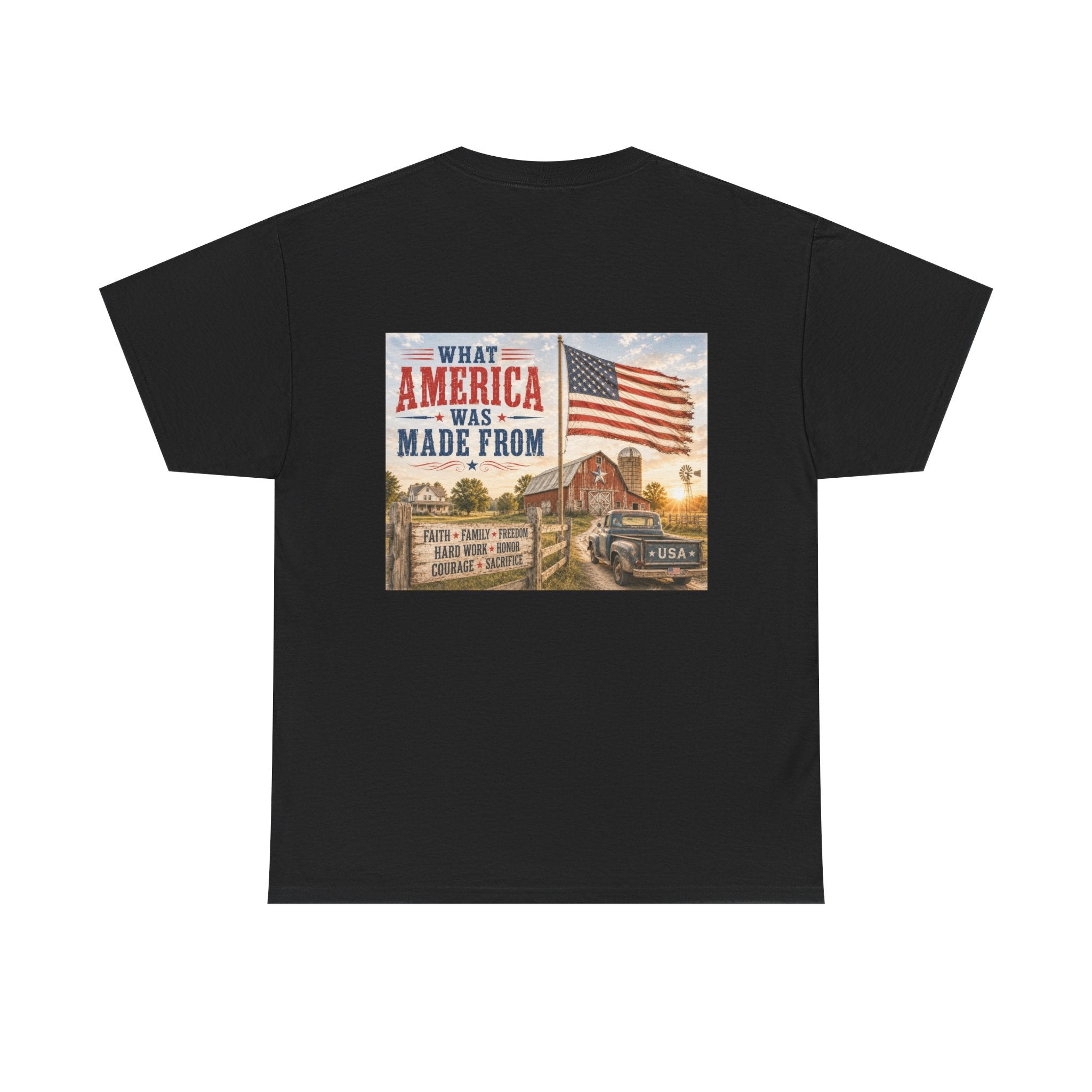 Vintage 'What America Was Made From' Tee - Patriotic Americana Graphic T-Shirt