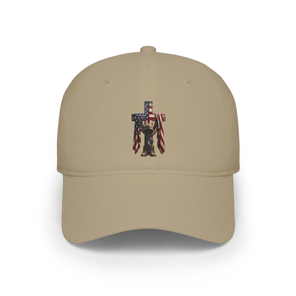 Patriotic Robot Flag Embroidered Cap - Low Profile Baseball Hat