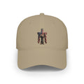 Patriotic Robot Flag Embroidered Cap - Low Profile Baseball Hat