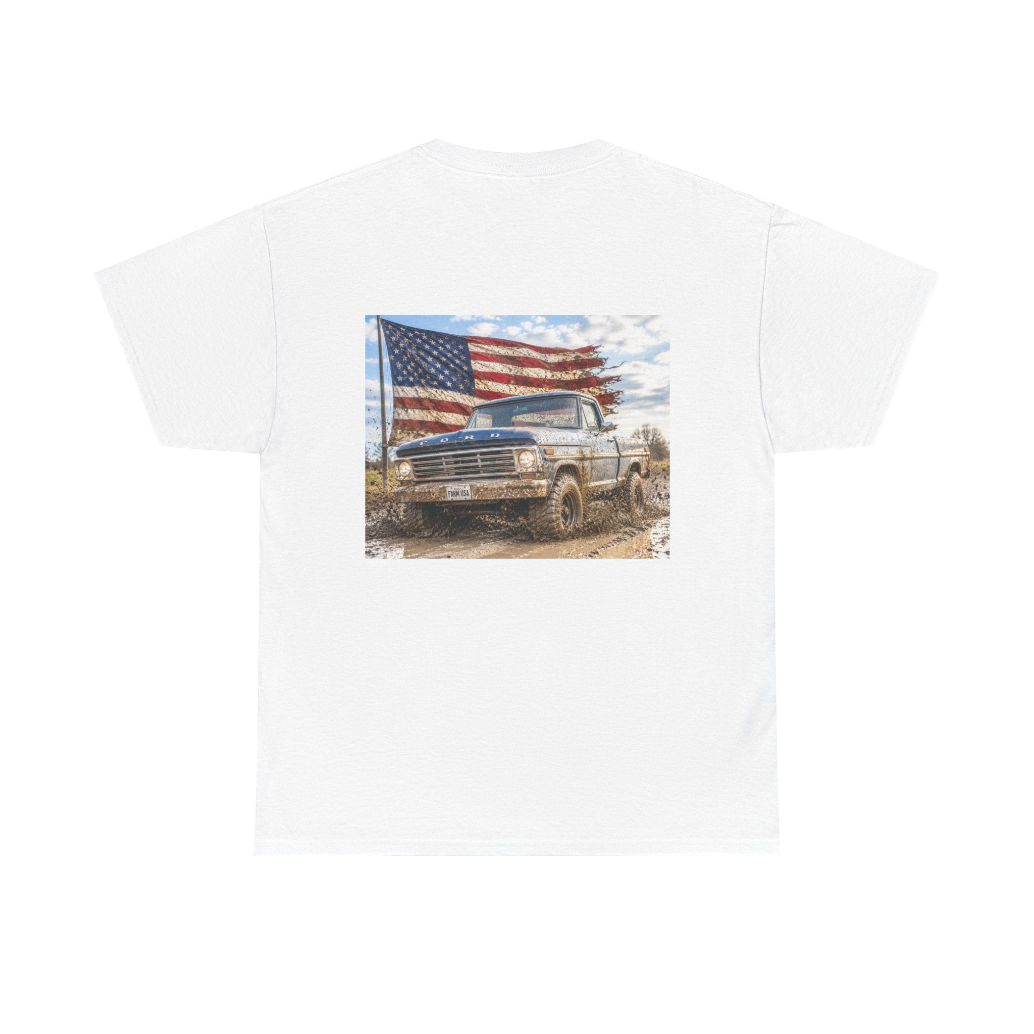 Patriotic Truck T-Shirt — American Flag Off-Road Graphic Tee