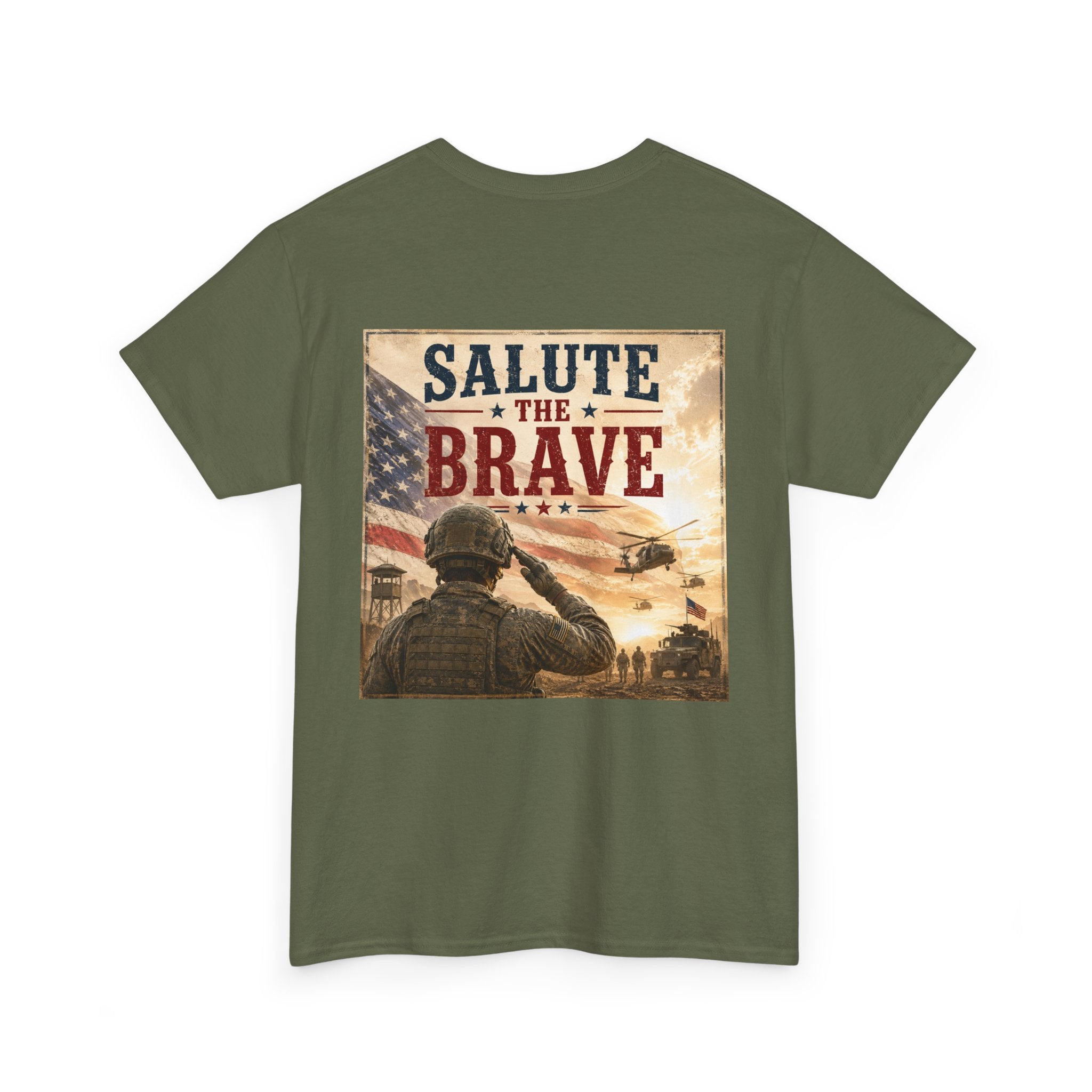 Salute The Brave Military Tribute T-Shirt — Veterans Day Patriotic Tee