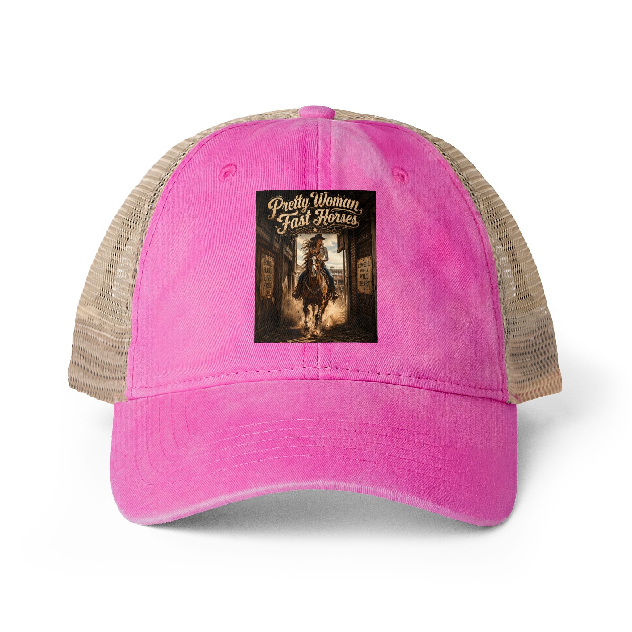Women's Washed Mesh-Back Cap