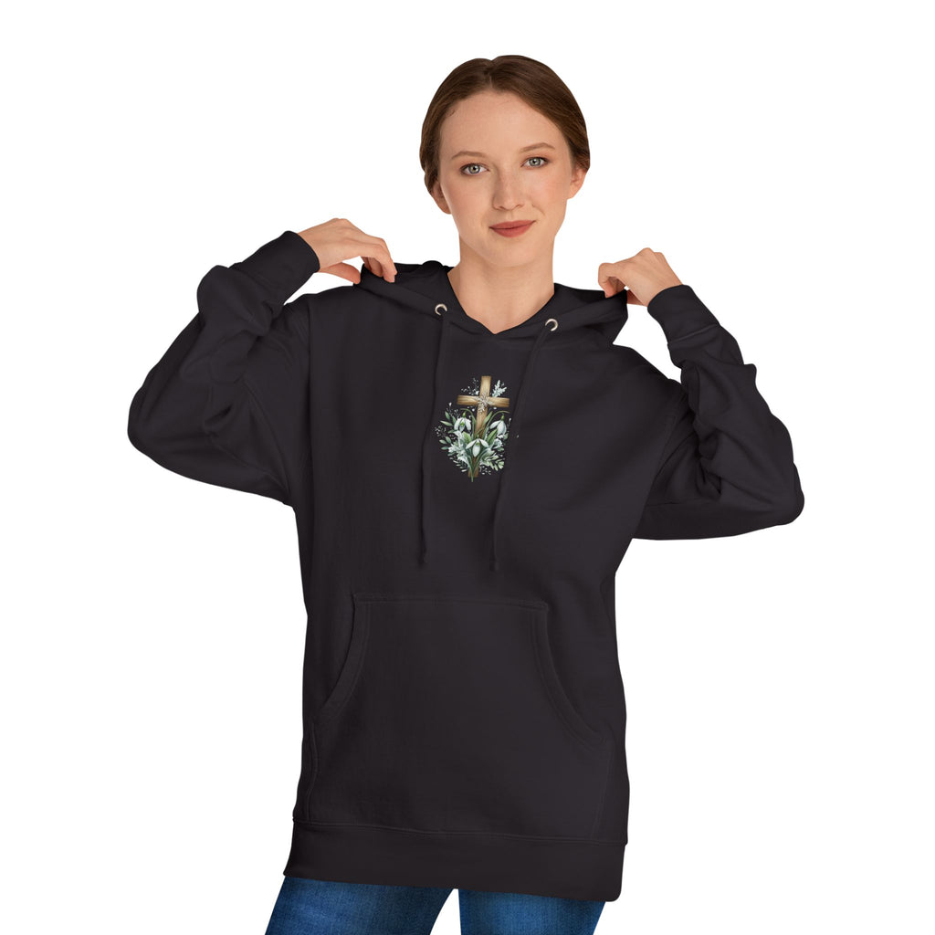 Floral Cross Hoodie – Small Easter Cross Floral Graphic Hooded Sweatshirt