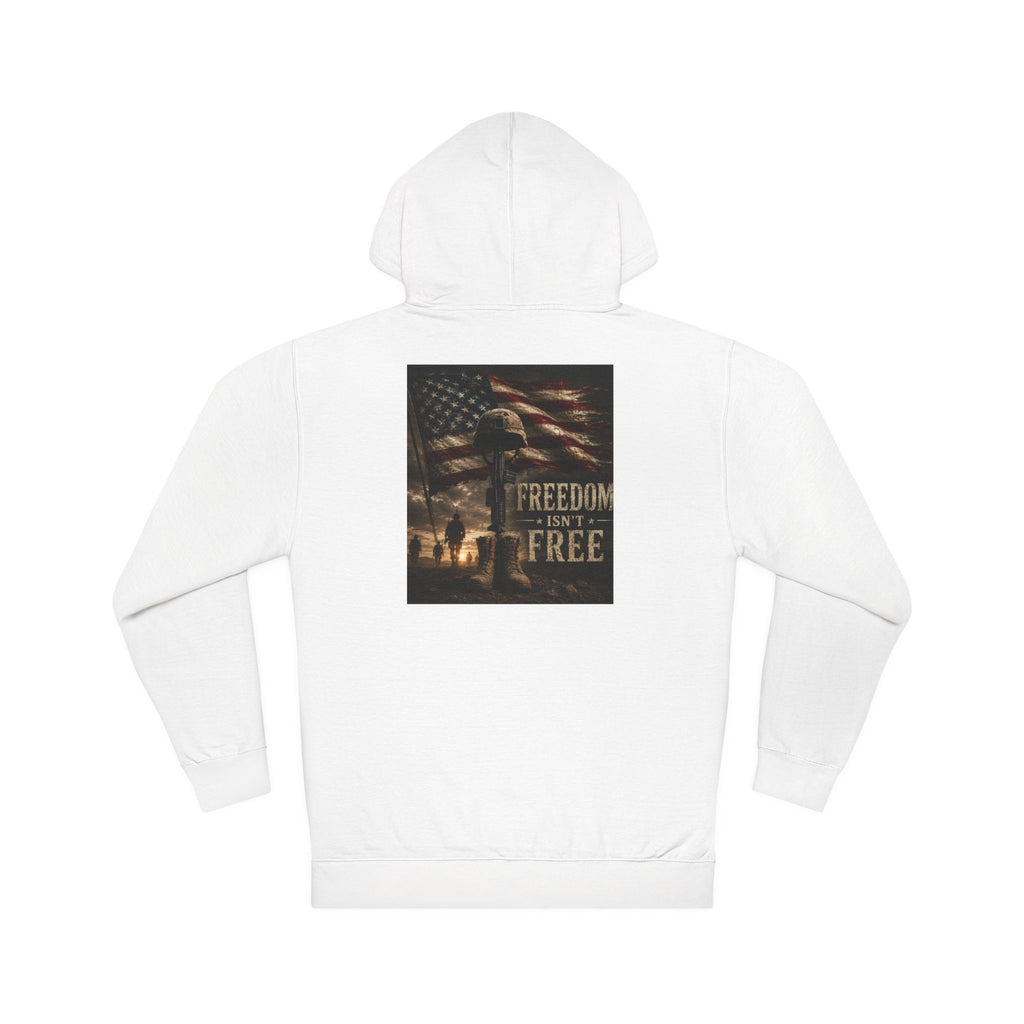 Patriotic Freedom Hoodie – American Flag 'Freedom Isn’t Free' Graphic Hoodie