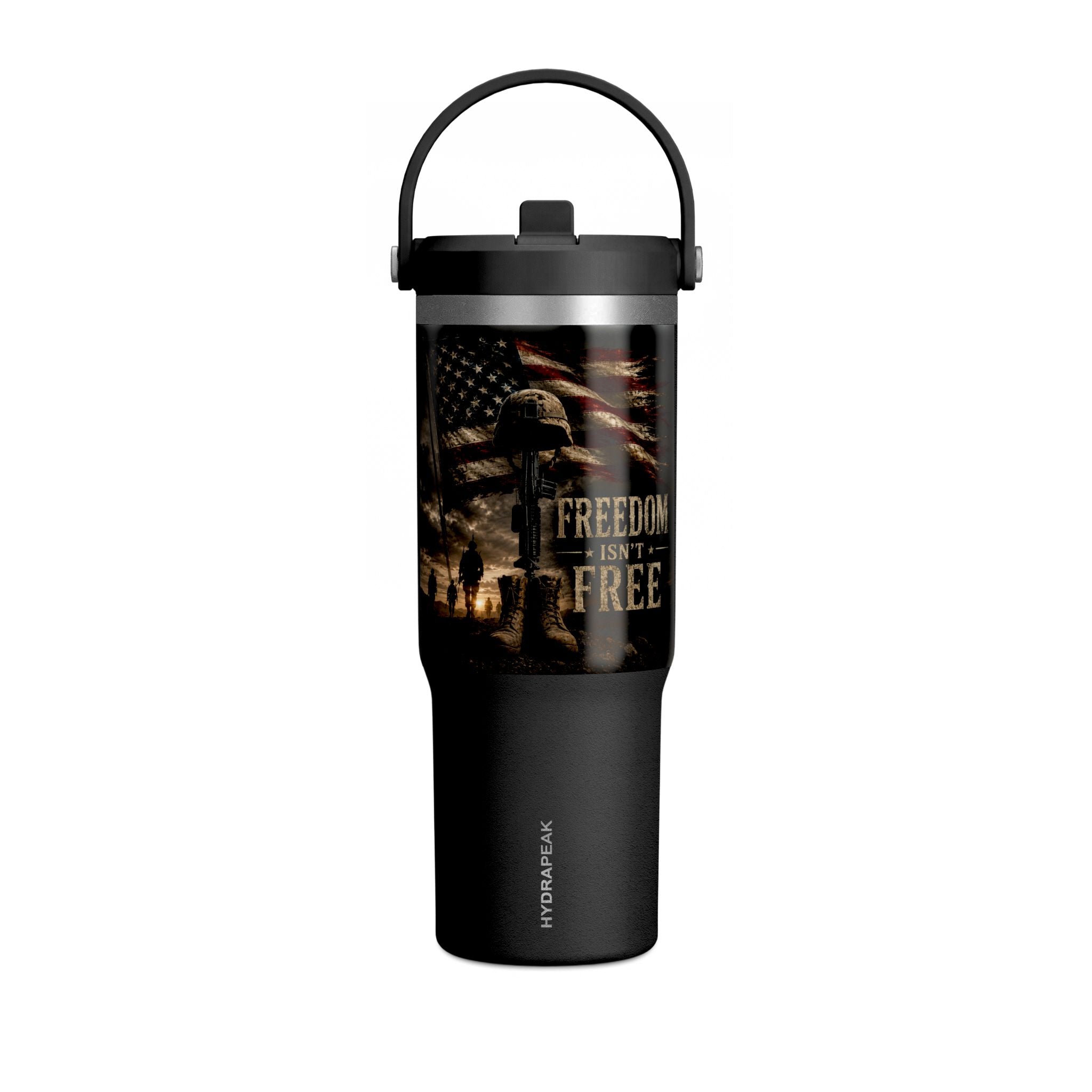 32oz Nomad Tumbler — Patriotic "Freedom Isn’t Free" Military Travel Tumbler