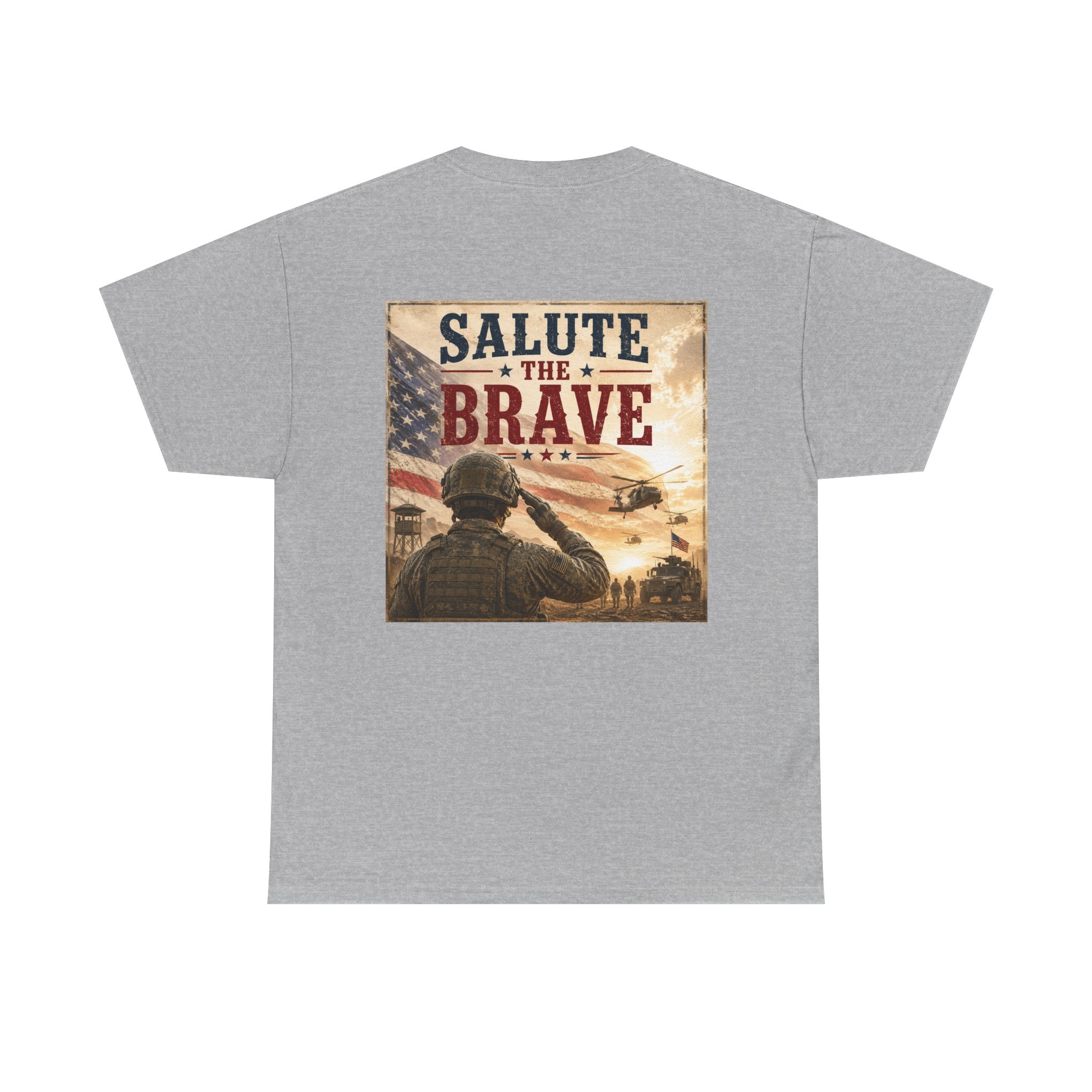 Salute The Brave Military Tribute T-Shirt — Veterans Day Patriotic Tee