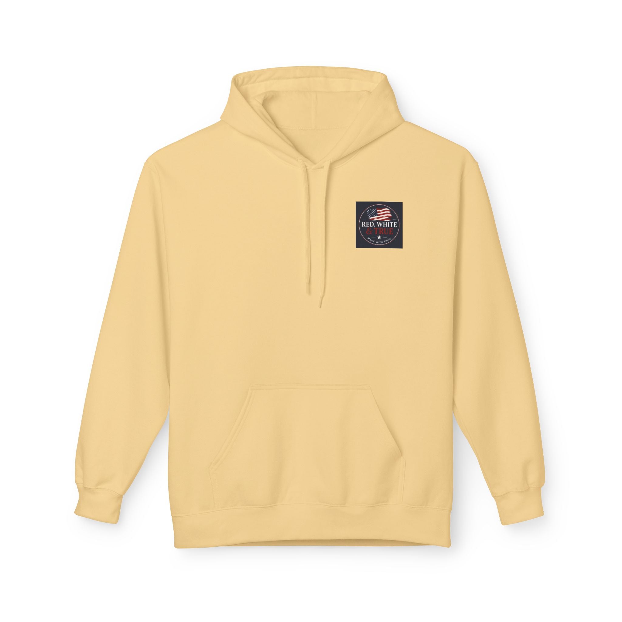 Red White & True Hoodie — Patriotic Cross Sunset Pullover