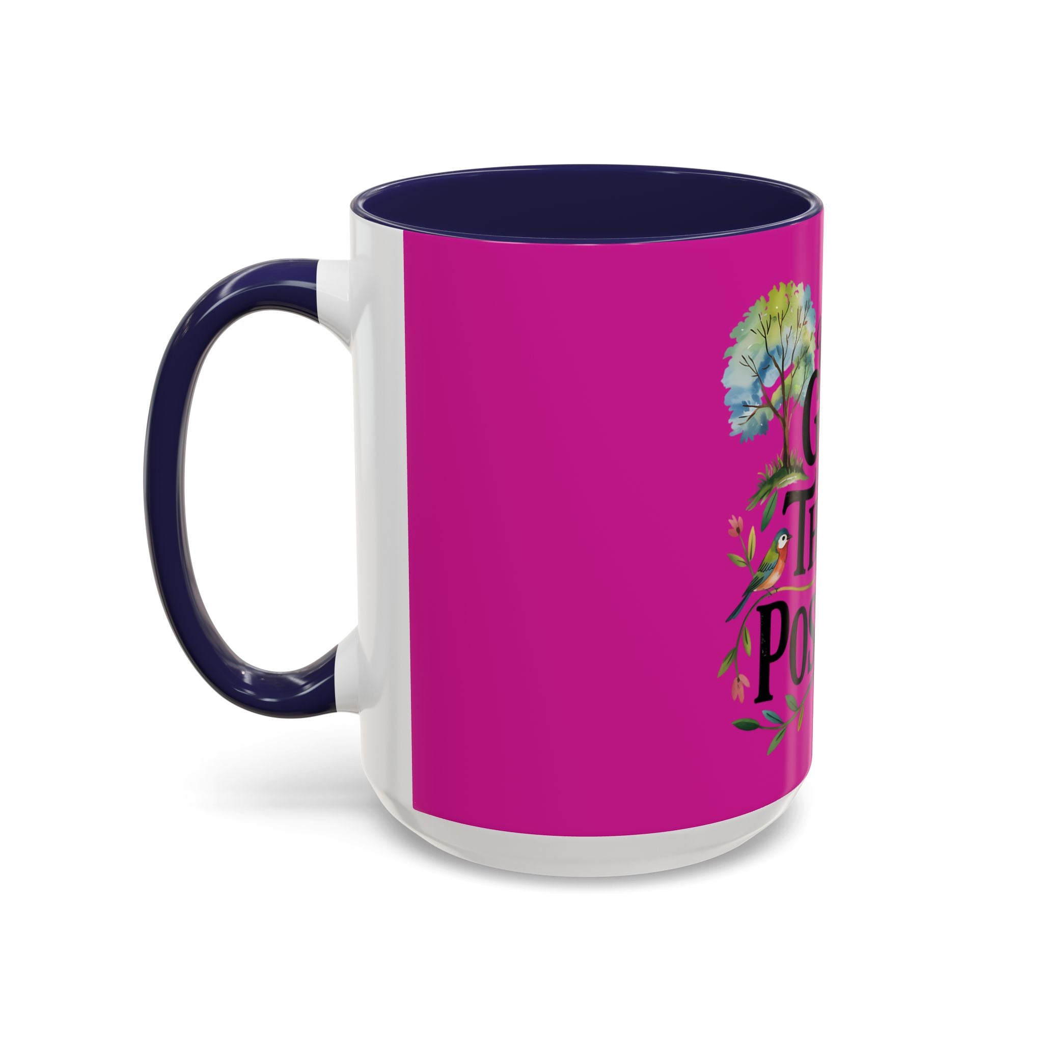 Inspirational Coffee Mug — "With God All Things Are Possible" Floral Accent