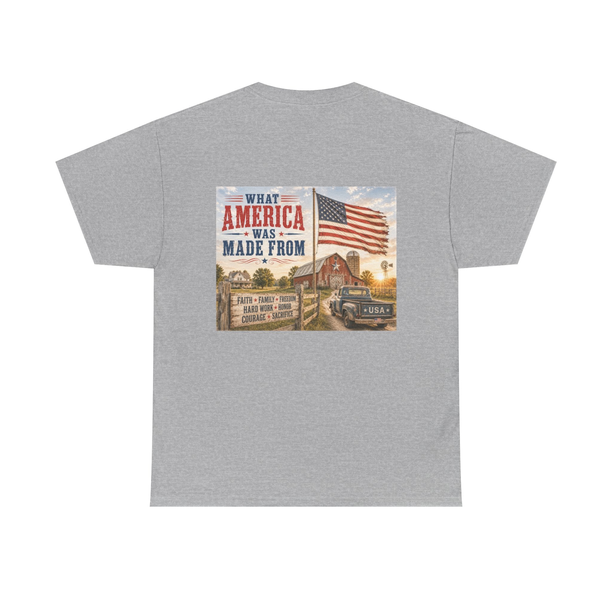 Vintage 'What America Was Made From' Tee - Patriotic Americana Graphic T-Shirt