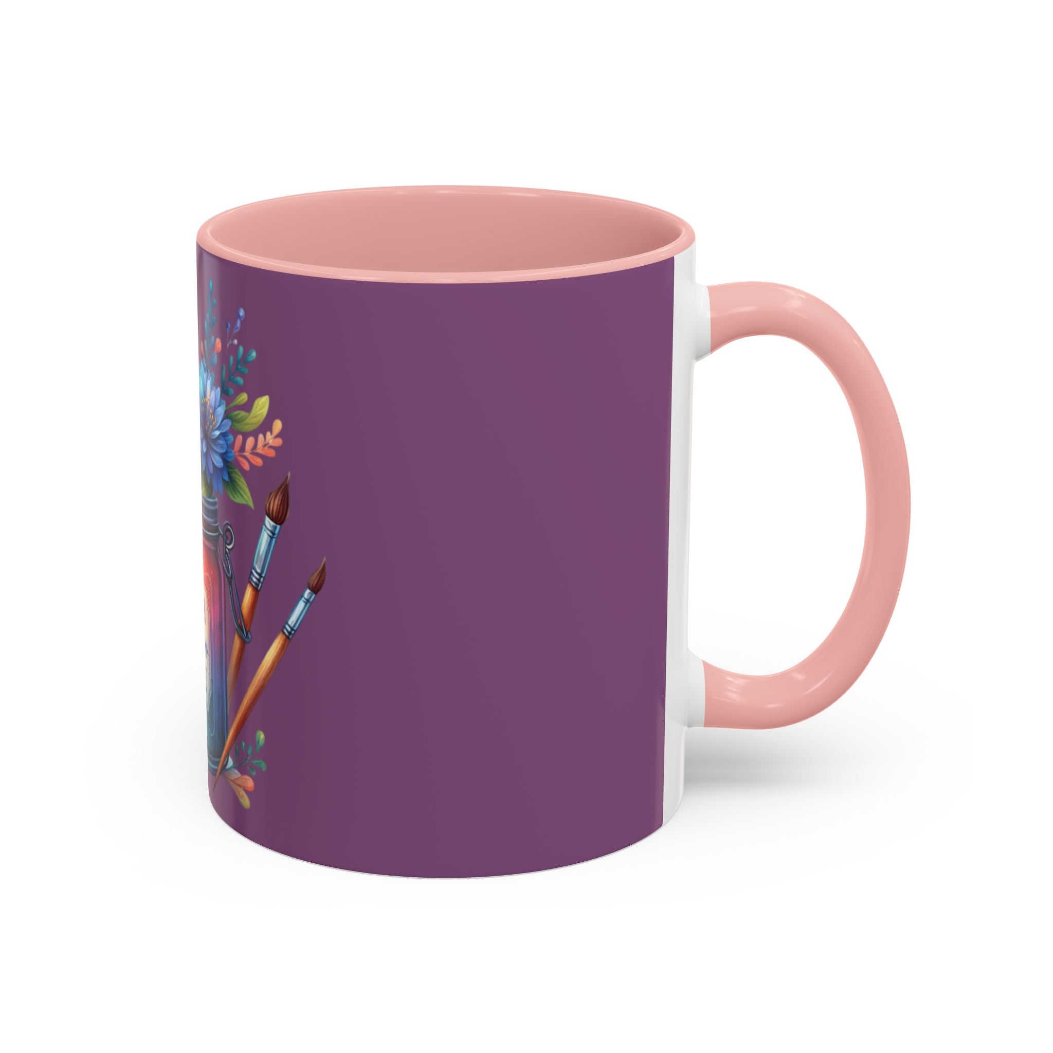 Faith & Love Floral Accent Coffee Mug — Colorful Candle Jar Design (11/15oz)