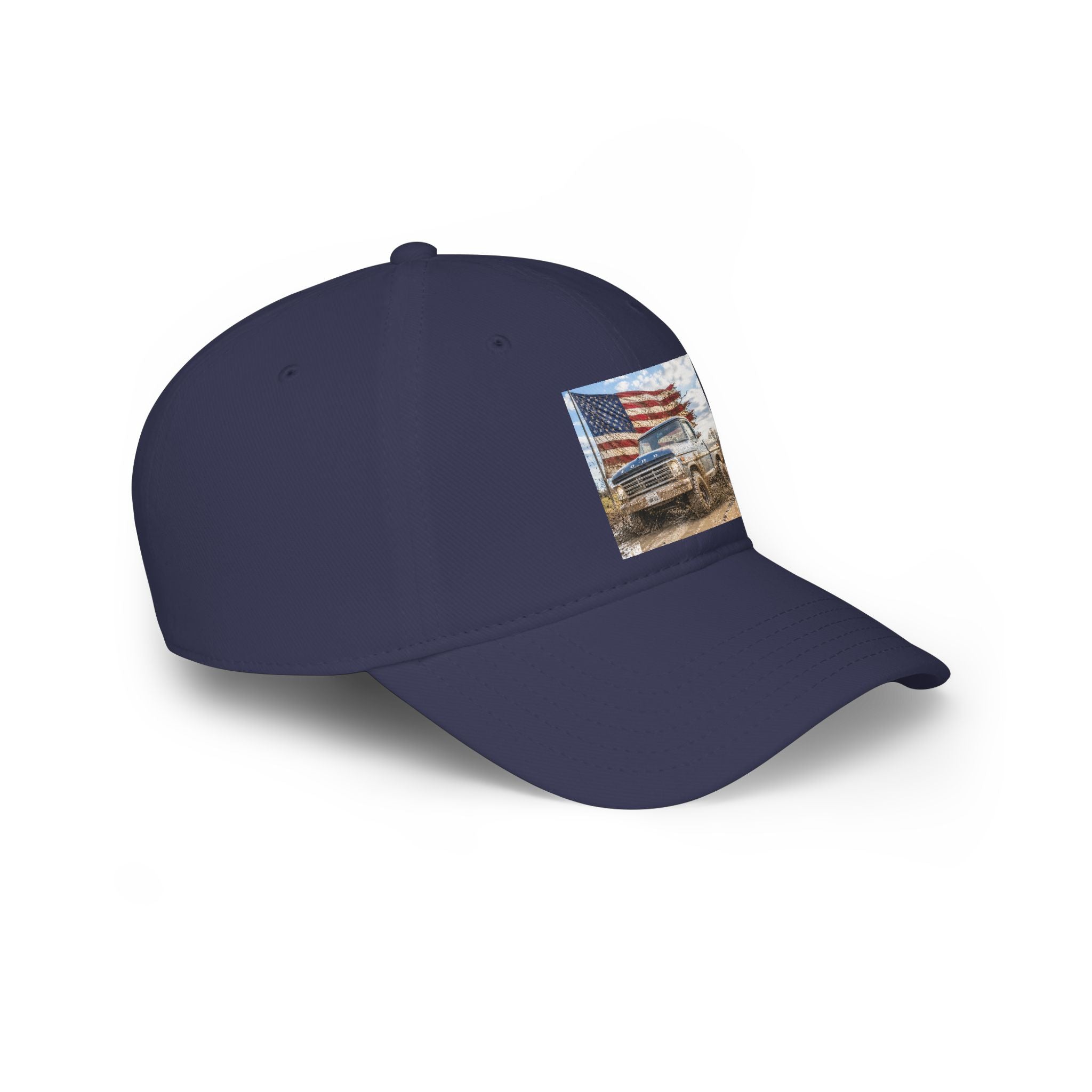 Patriotic Truck Baseball Cap — American Flag Off-Road Vintage Hat