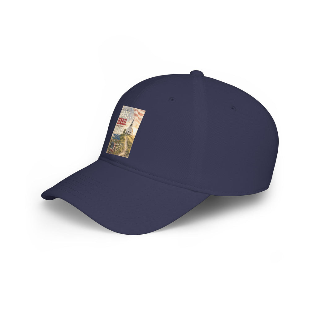 Patriotic 'Pray Hard, Stand Strong' Baseball Cap