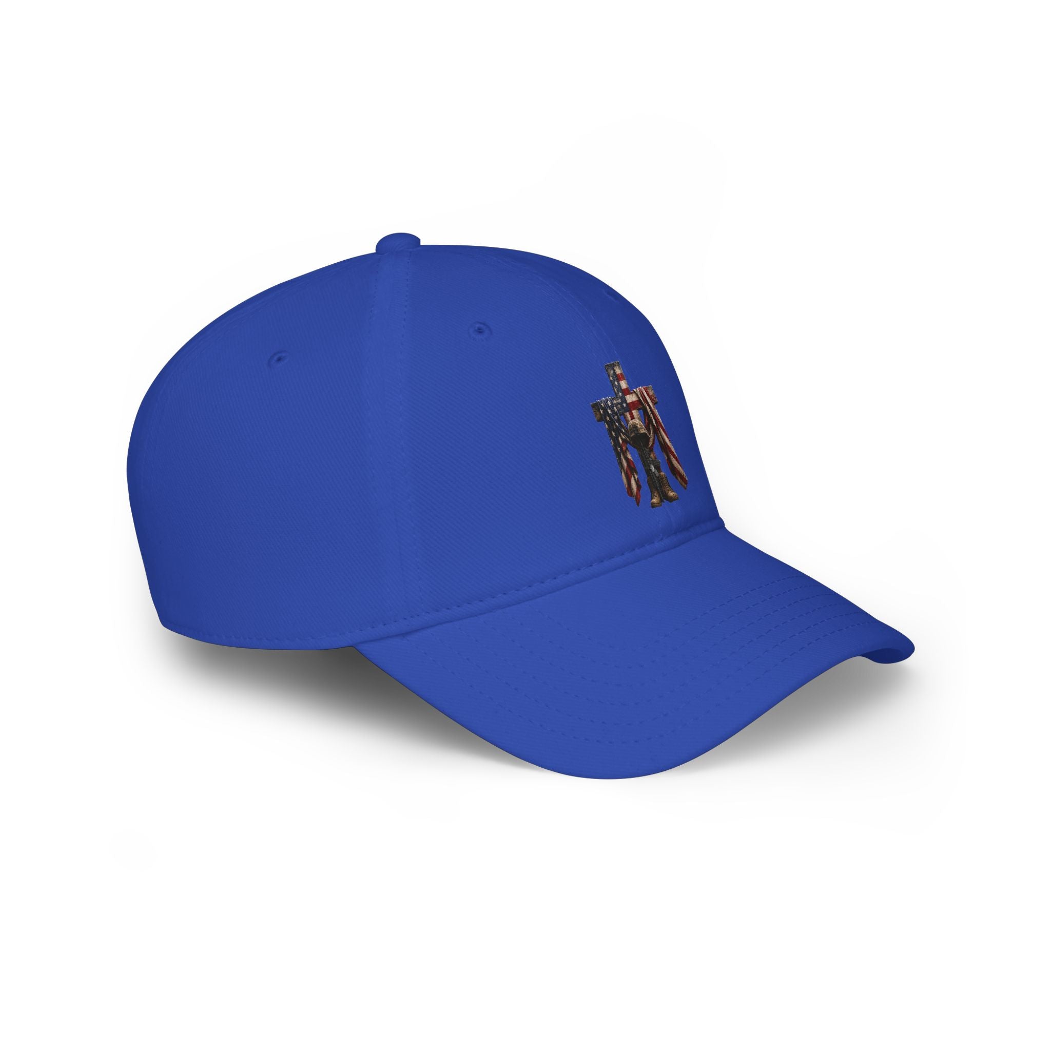 Patriotic Robot Flag Embroidered Cap - Low Profile Baseball Hat