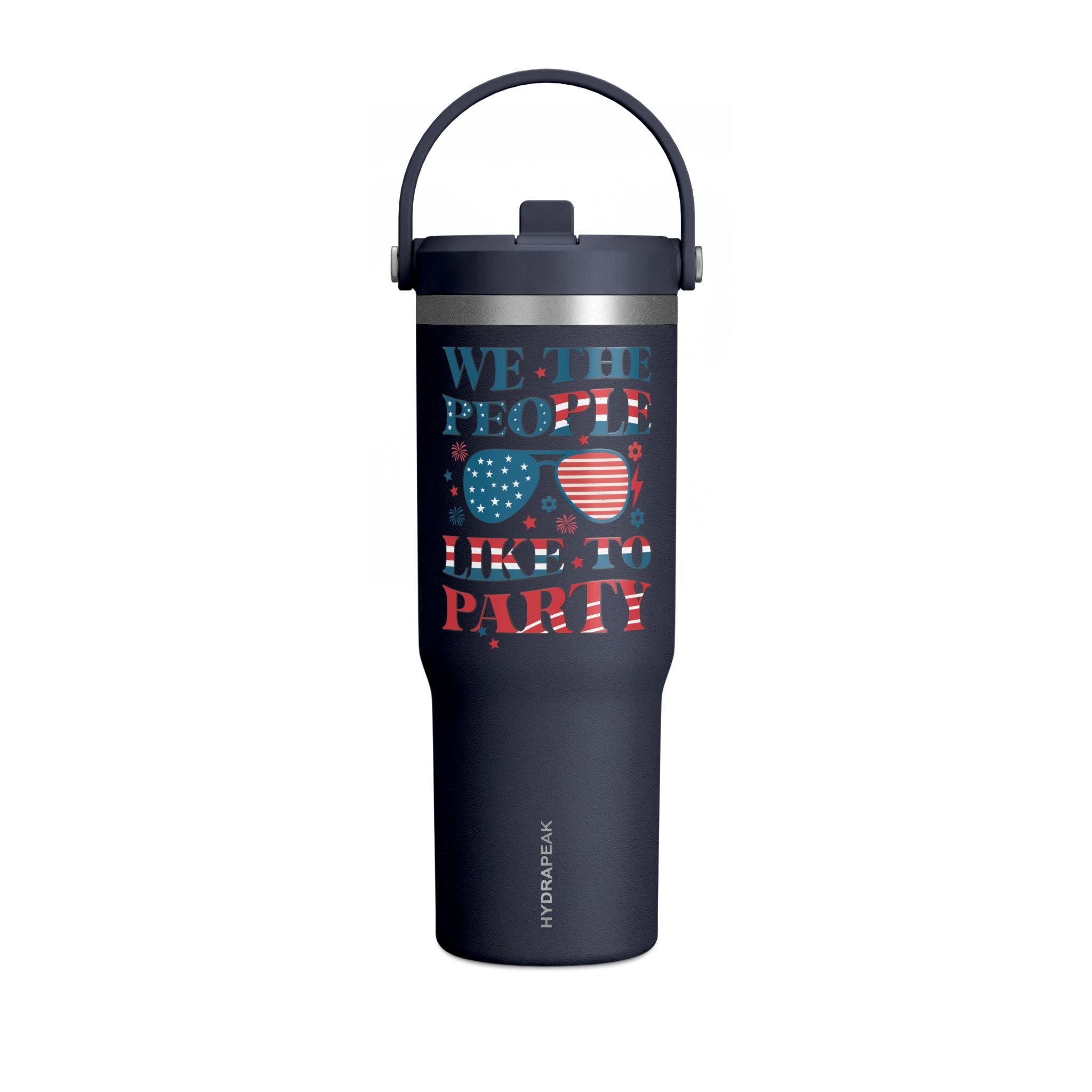32oz Nomad Tumbler — "We the People Like to Party" Patriotic Insulated Travel Mug