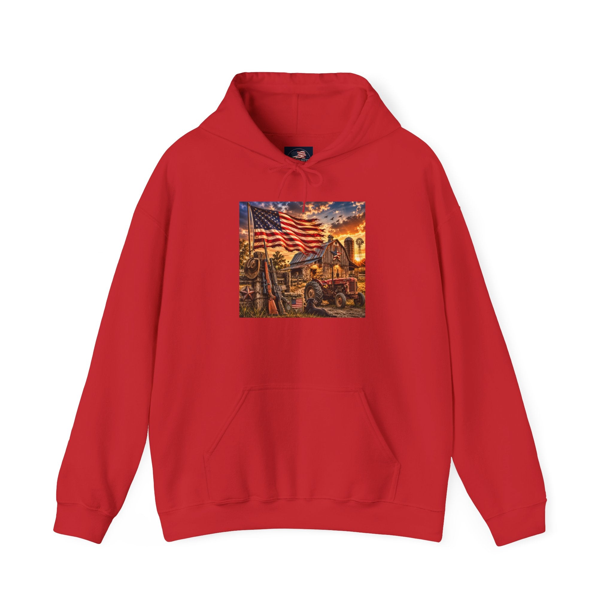 Patriotic Memorial Hoodie – American Flag Firefighter Tribute Sweatshirt