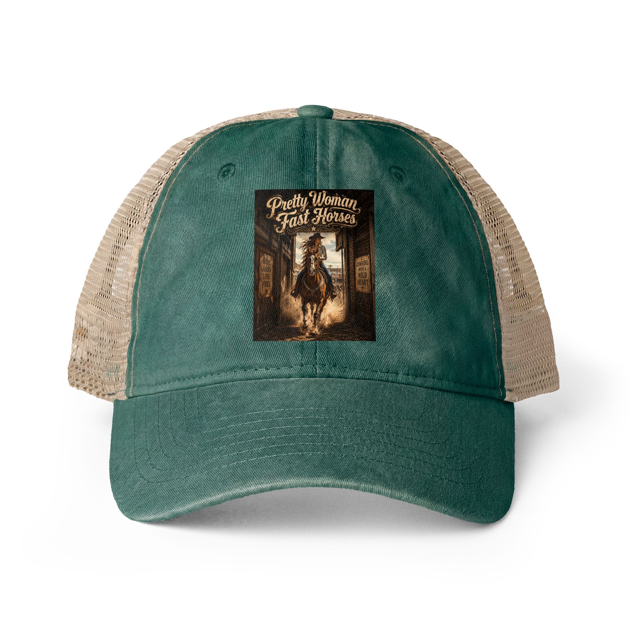 Women's Washed Mesh-Back Cap