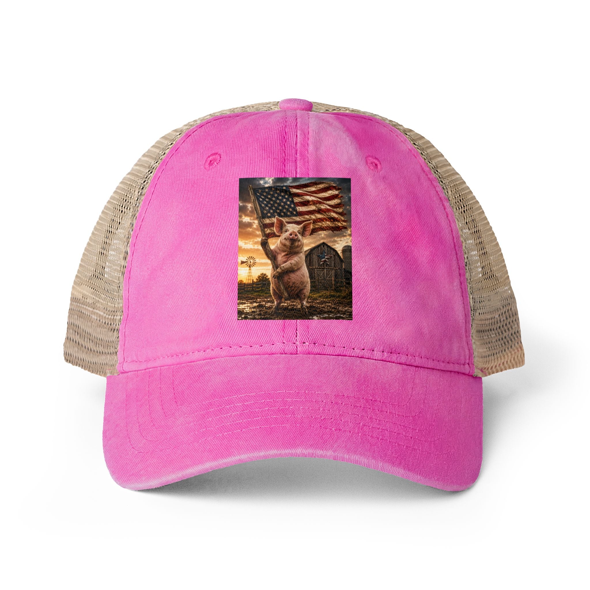 Women's Washed Mesh-Back Cap
