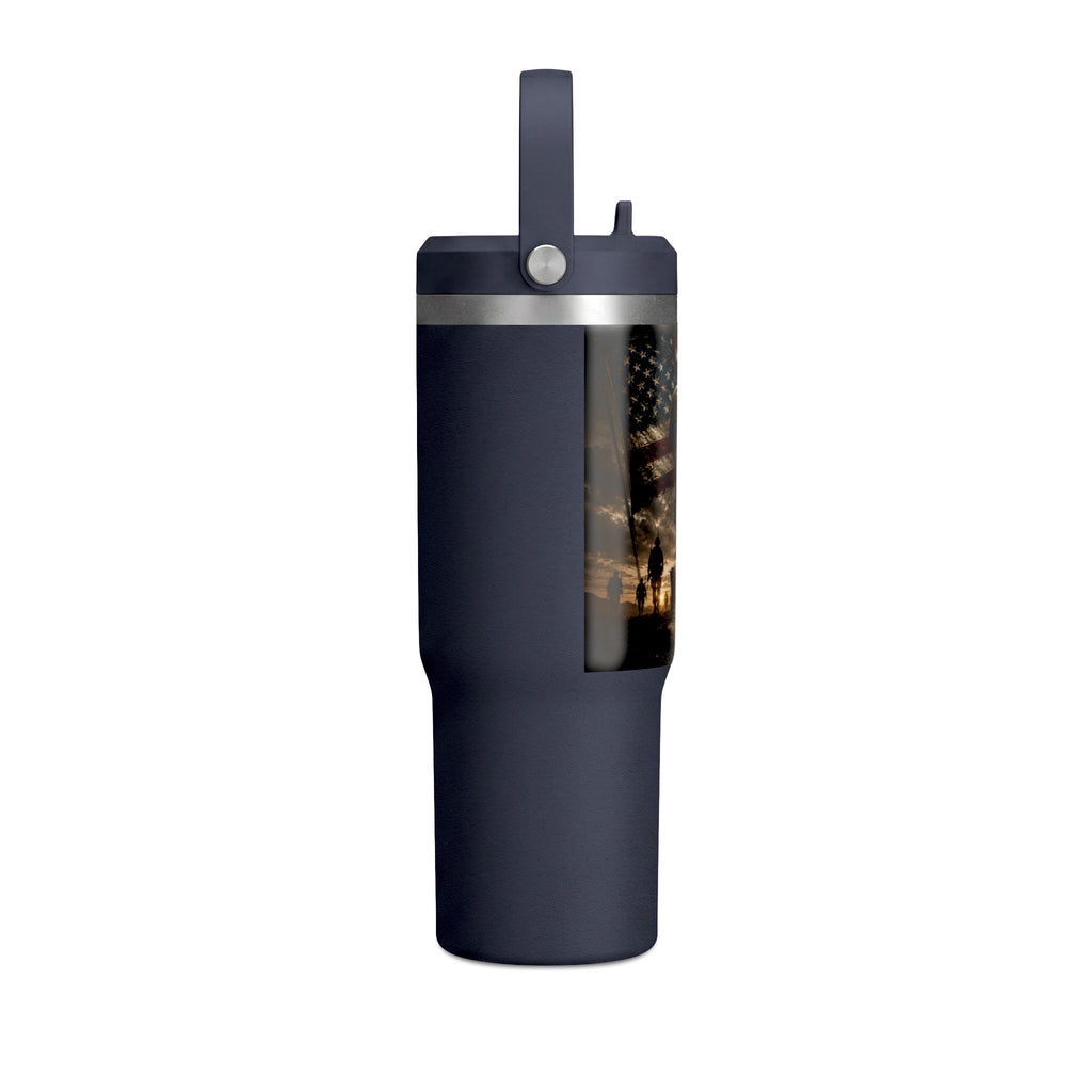 32oz Nomad Tumbler — Patriotic "Freedom Isn’t Free" Military Travel Tumbler