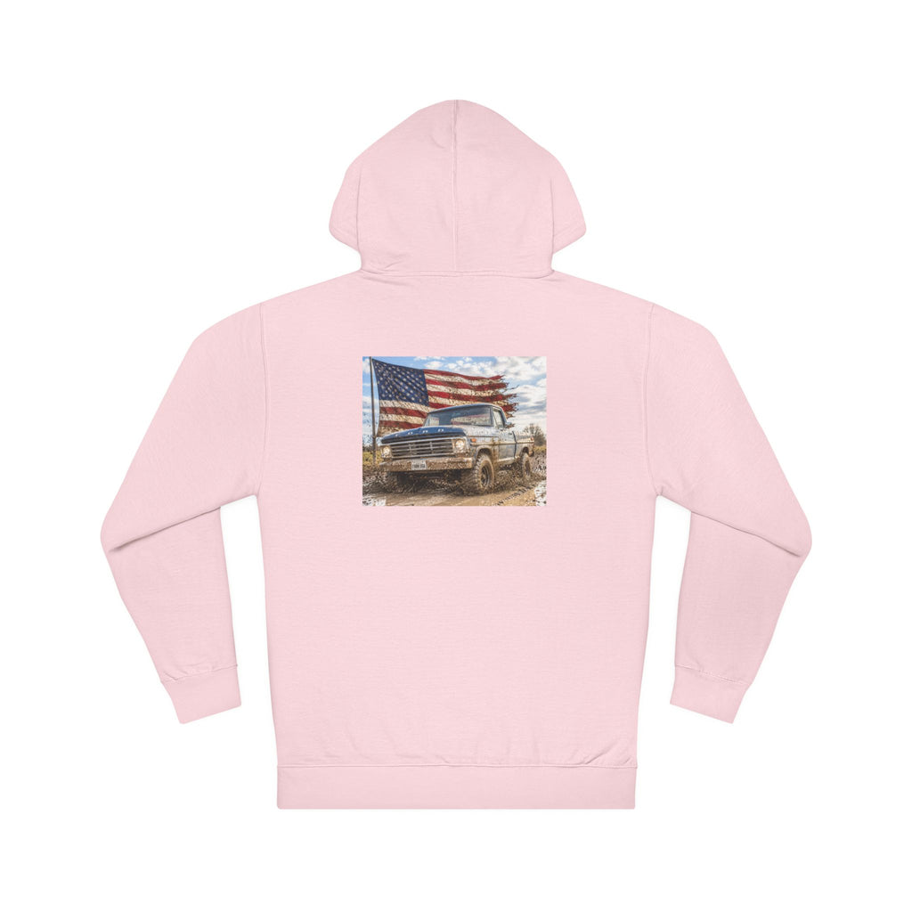 Patriotic Pickup Truck Hoodie - American Flag Off-Road Sweatshirt