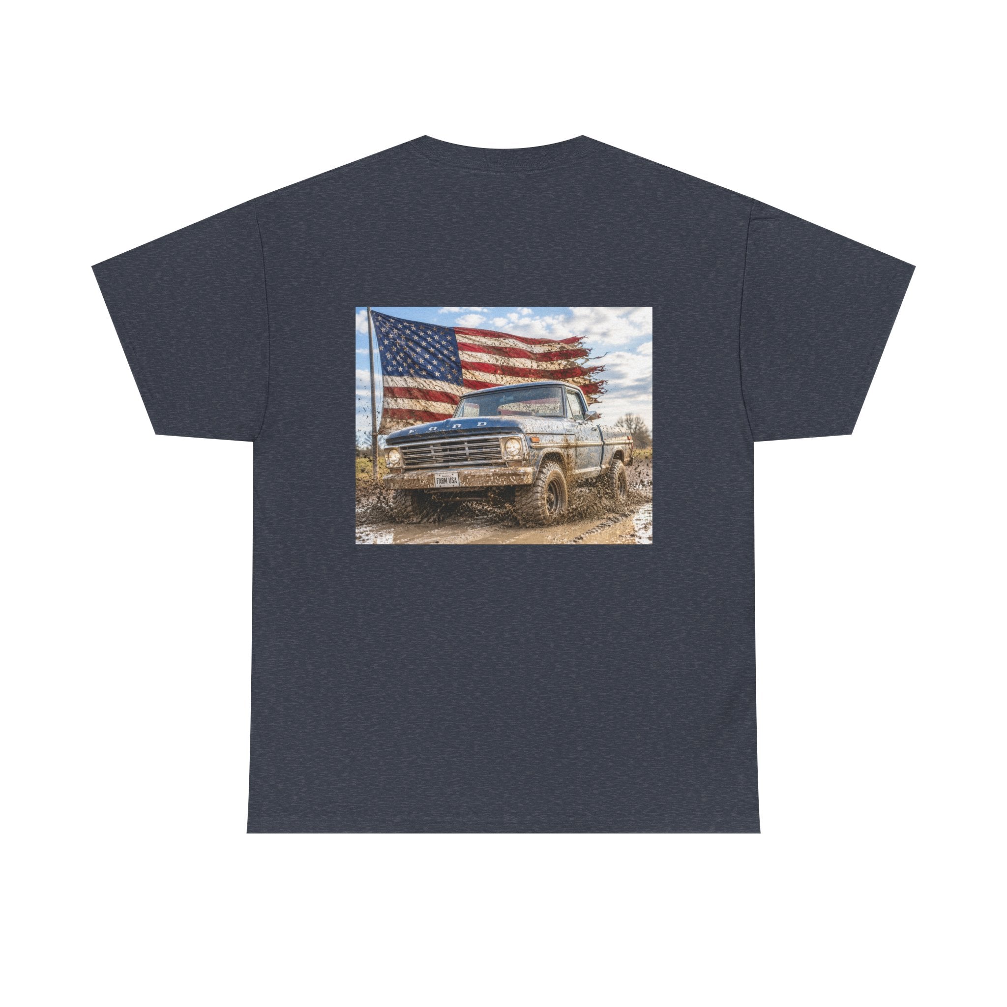 Patriotic Truck T-Shirt — American Flag Off-Road Graphic Tee