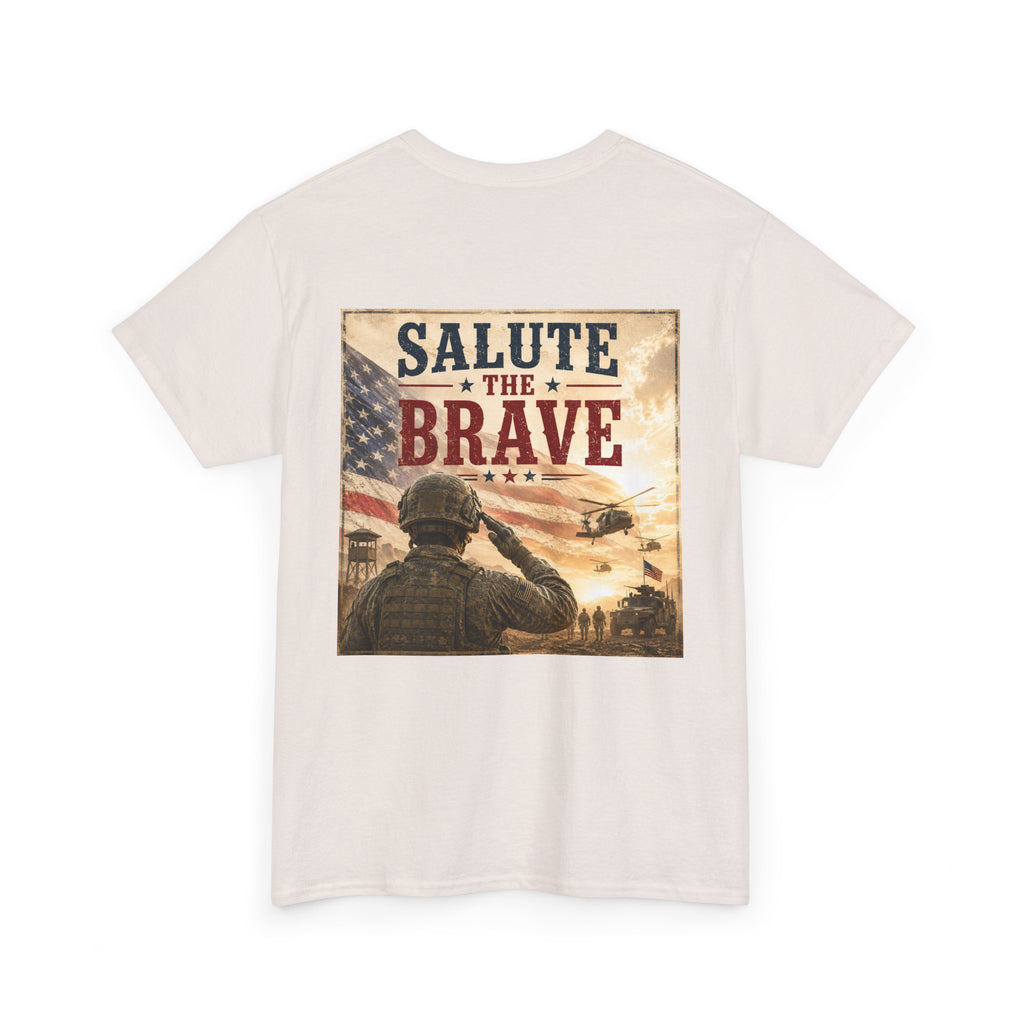 Salute The Brave Military Tribute T-Shirt — Veterans Day Patriotic Tee