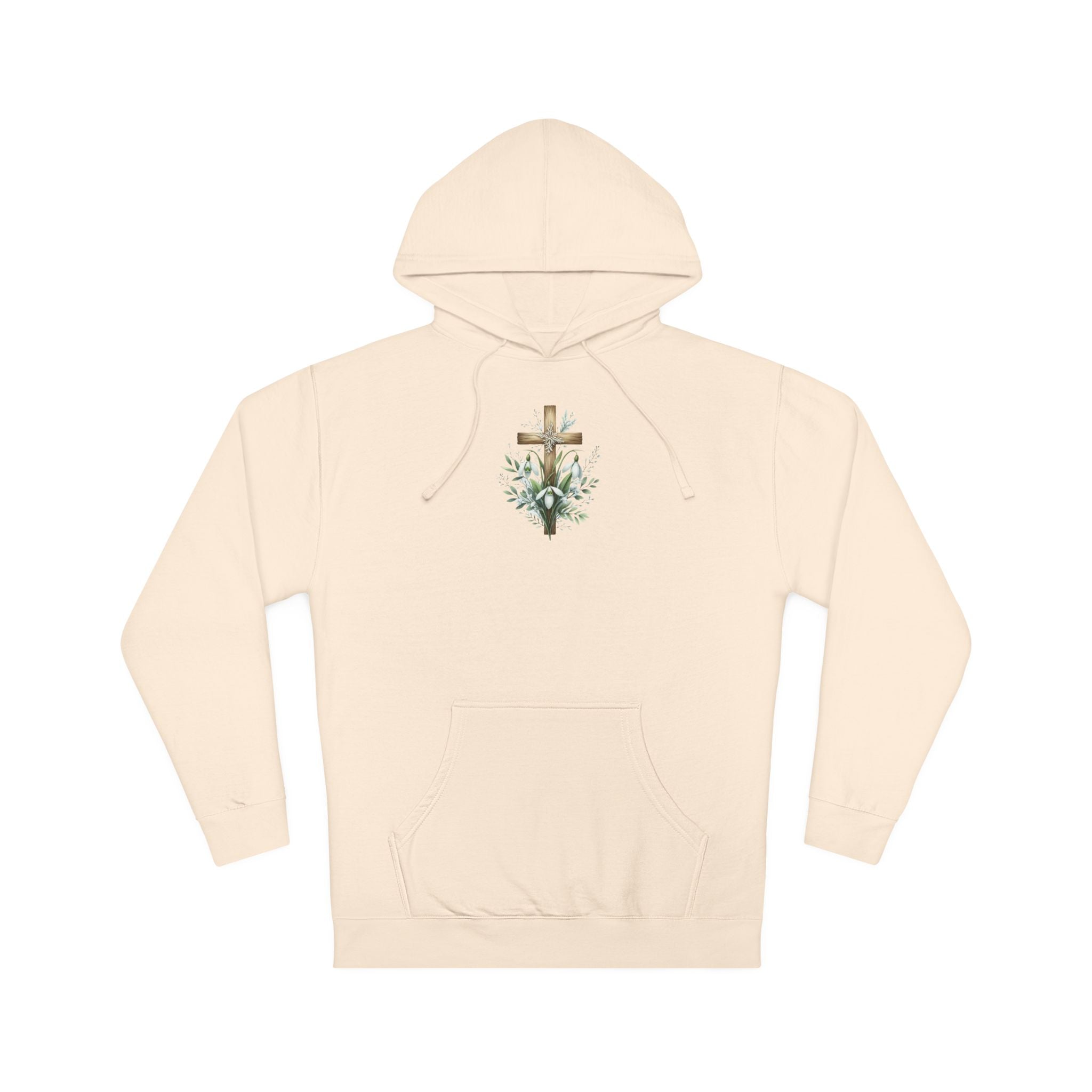 Floral Cross Hoodie – Small Easter Cross Floral Graphic Hooded Sweatshirt