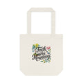 Faith Can Move Mountains Cotton Tote Bag – Floral Inspirational Grocery & Gift Tote