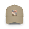 Low Profile Baseball Cap — Red, Patriotic "Land of the Free" Military Tribute Cap