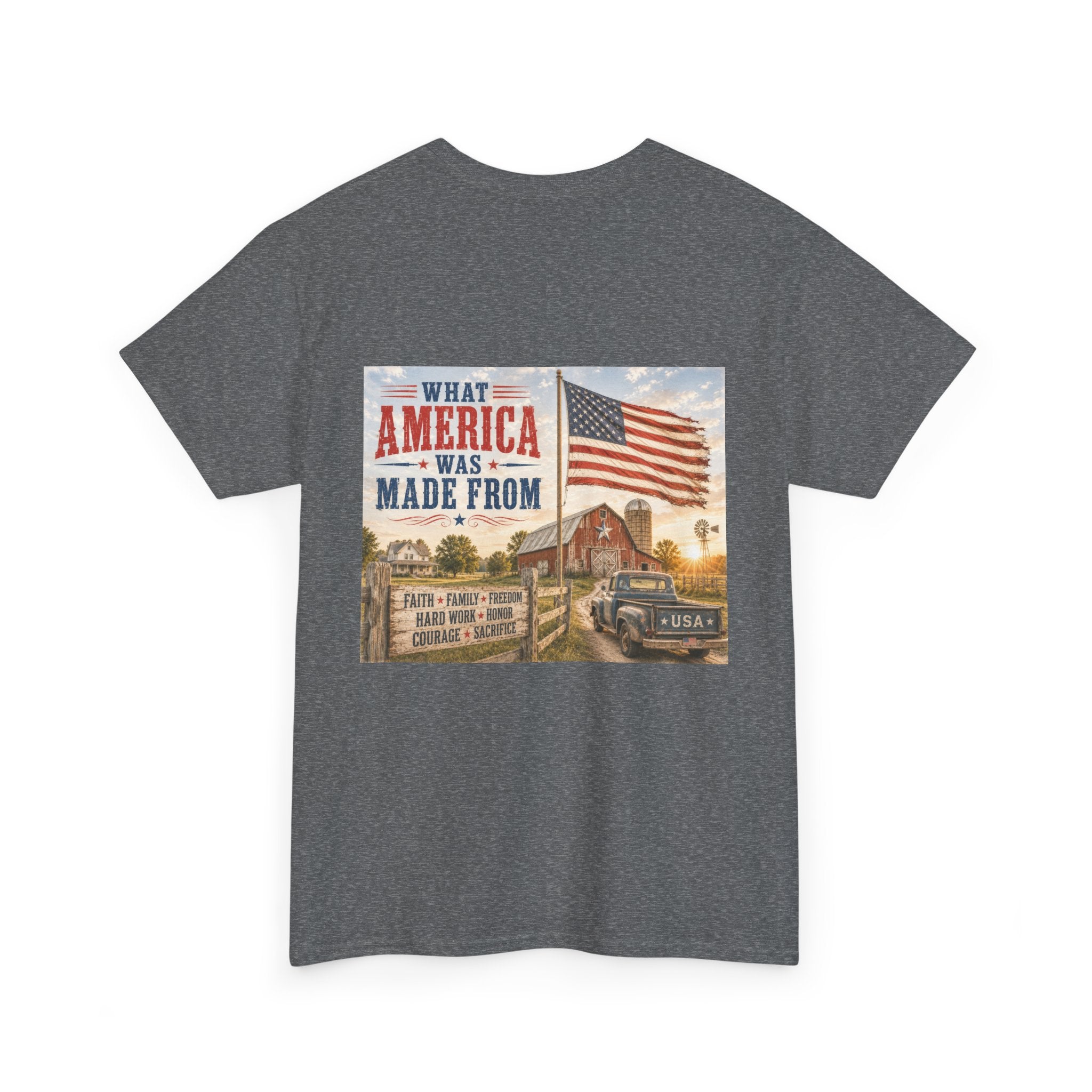 Vintage 'What America Was Made From' Tee - Patriotic Americana Graphic T-Shirt