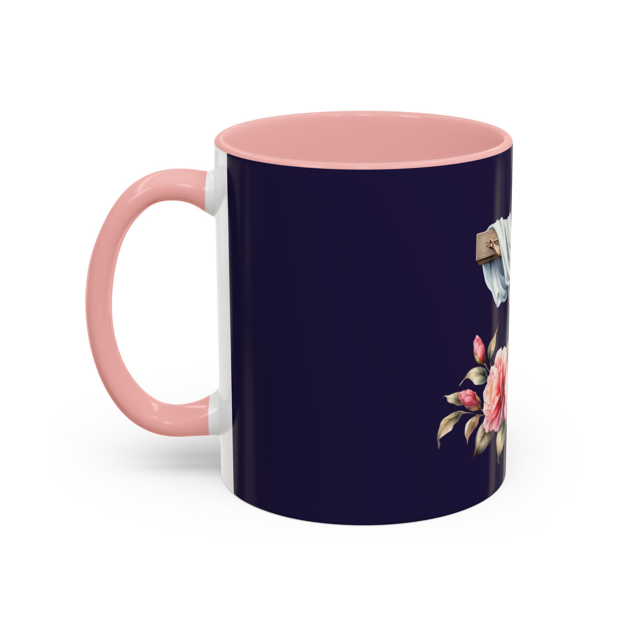 Easter Cross Coffee Mug — Floral Crucifix Accent Mug (11/15 oz)