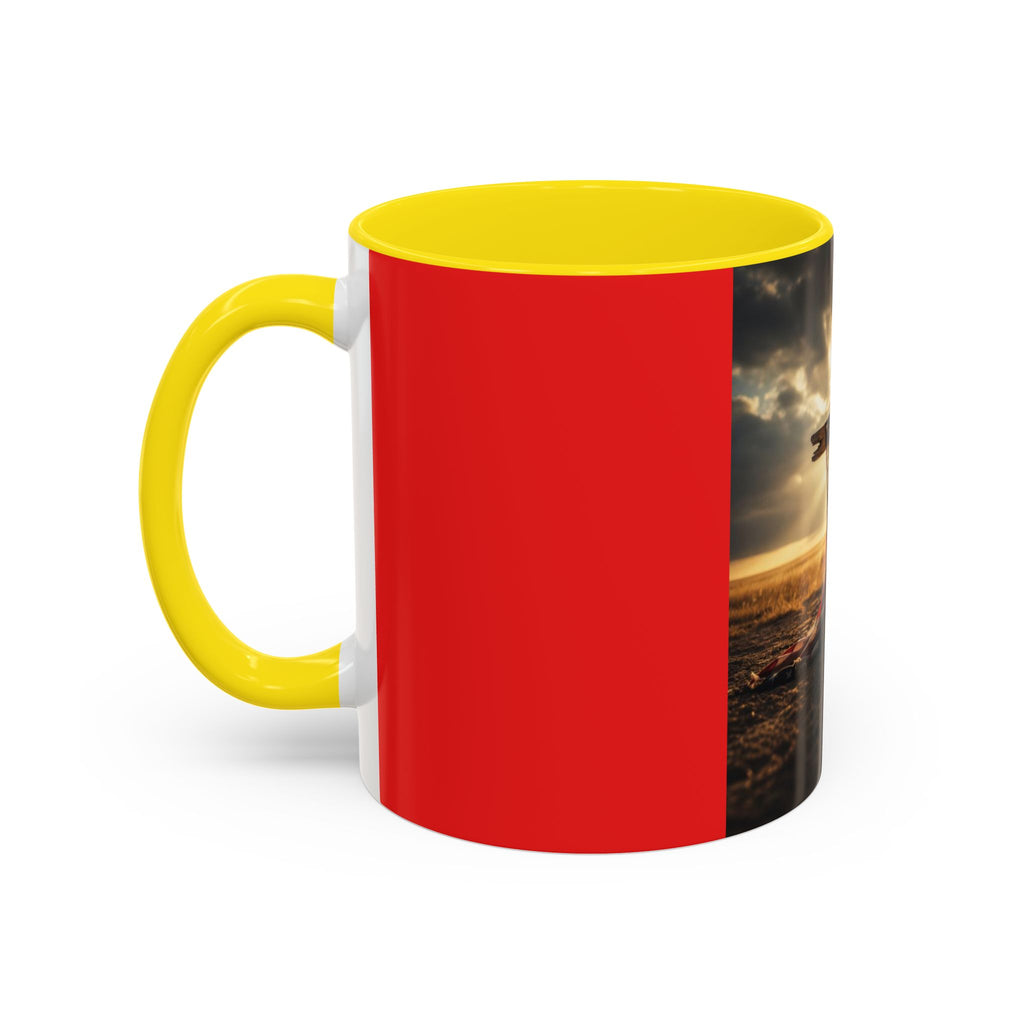 Patriotic Cross Coffee Mug – American Flag Christian Faith 11/15oz Accent Mug