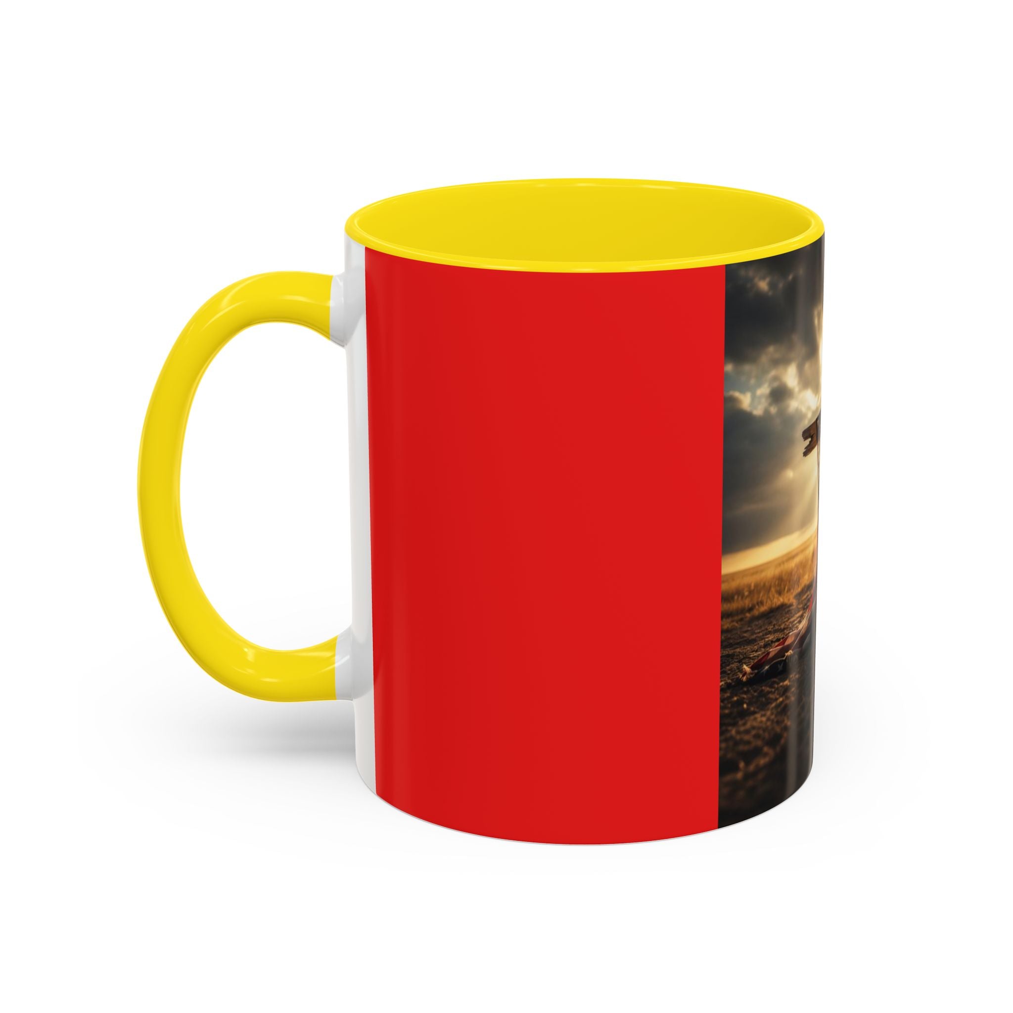 Patriotic Cross Coffee Mug – American Flag Christian Faith 11/15oz Accent Mug