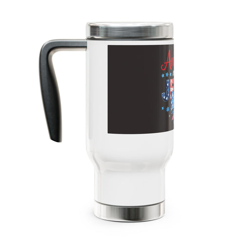 America Needs Jesus Travel Mug — 14oz Stainless Steel Tumbler with Handle