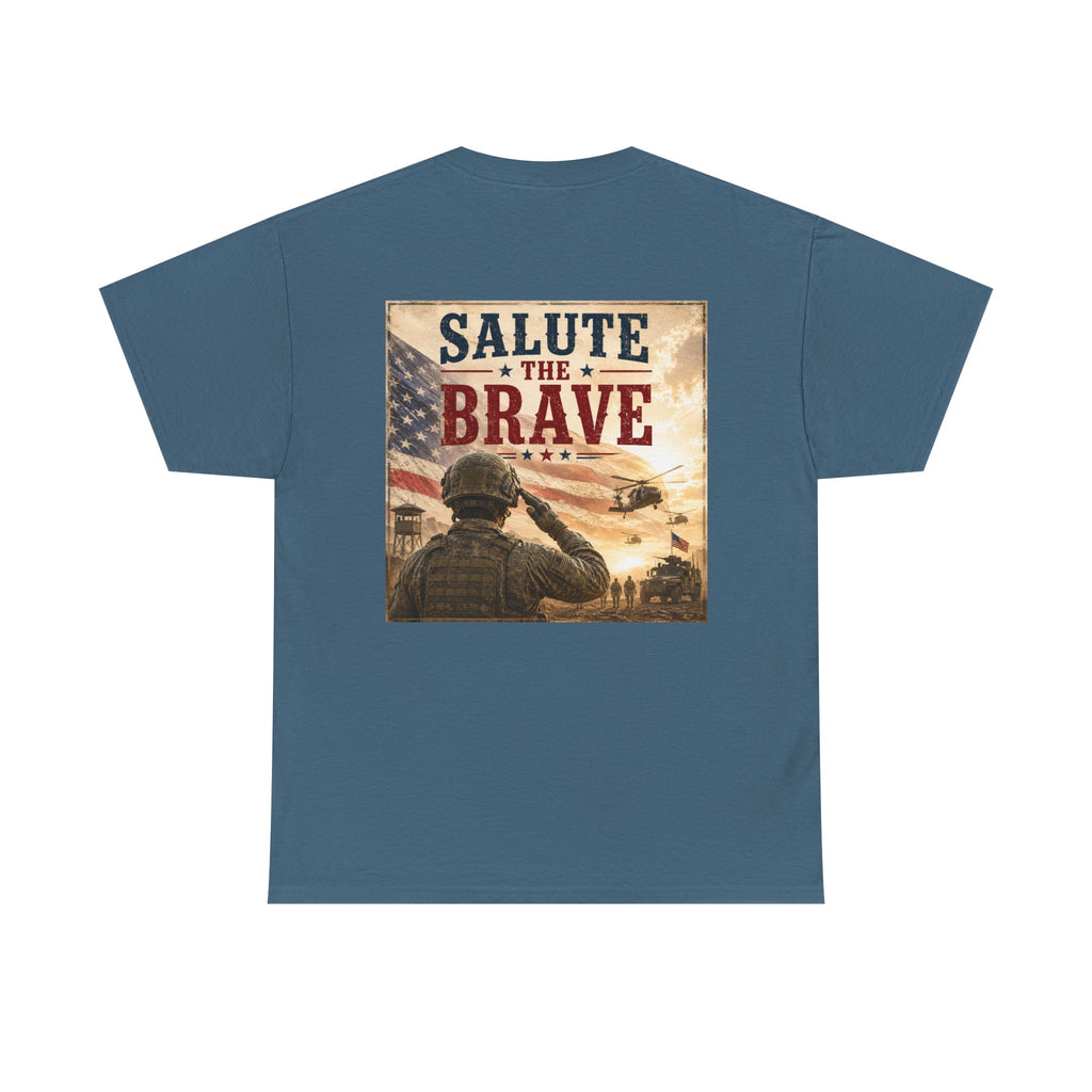 Salute The Brave Military Tribute T-Shirt — Veterans Day Patriotic Tee