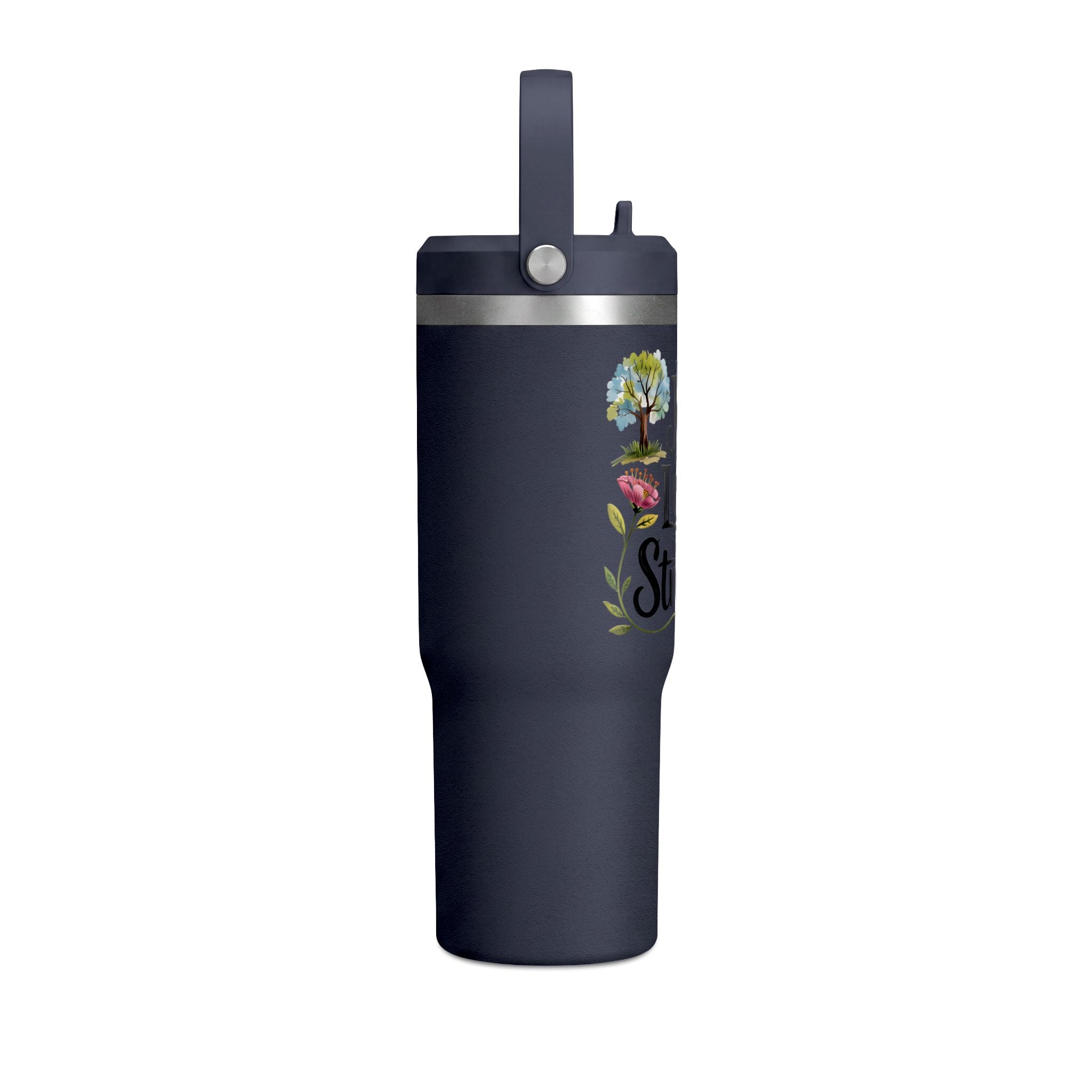 Nomad Tumbler 32oz – “The Joy of the Lord Is Your Strength” Floral Insulated Travel Mug