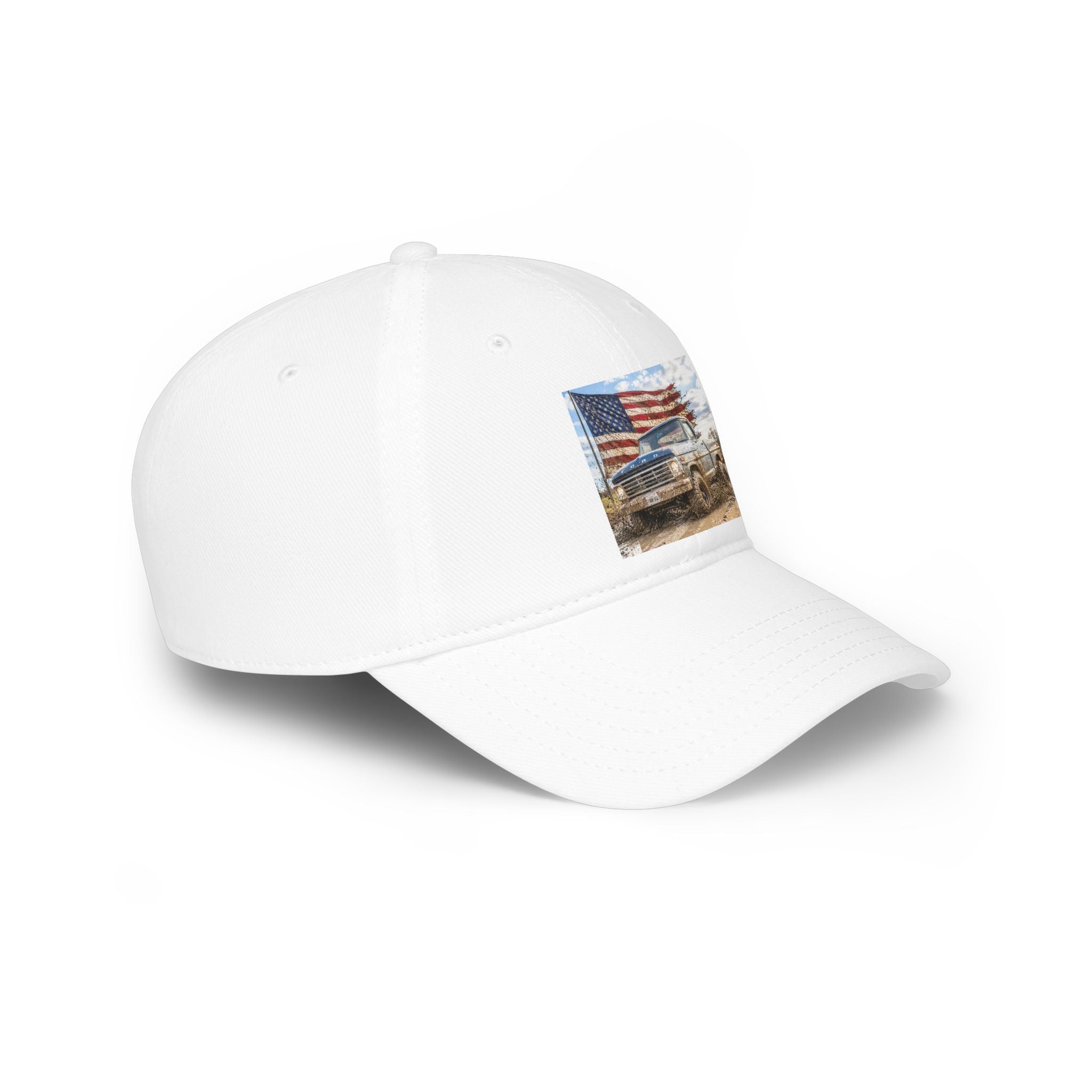 Patriotic Truck Baseball Cap — American Flag Off-Road Vintage Hat