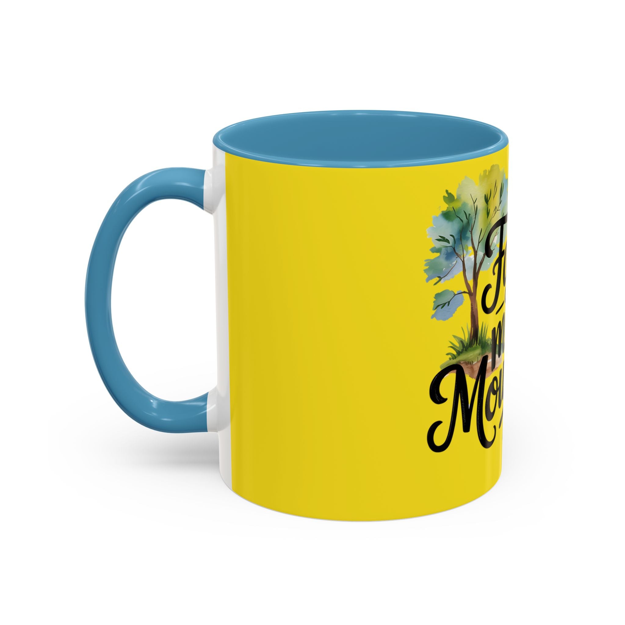 Faith Can Move Mountains Accent Coffee Mug – Inspirational Christian Tea Cup