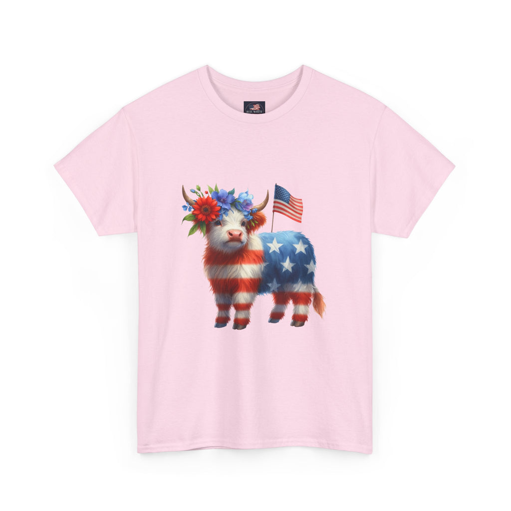 Patriotic American Flag Lamb T-Shirt — Cute Fourth of July Farm Animal Tee