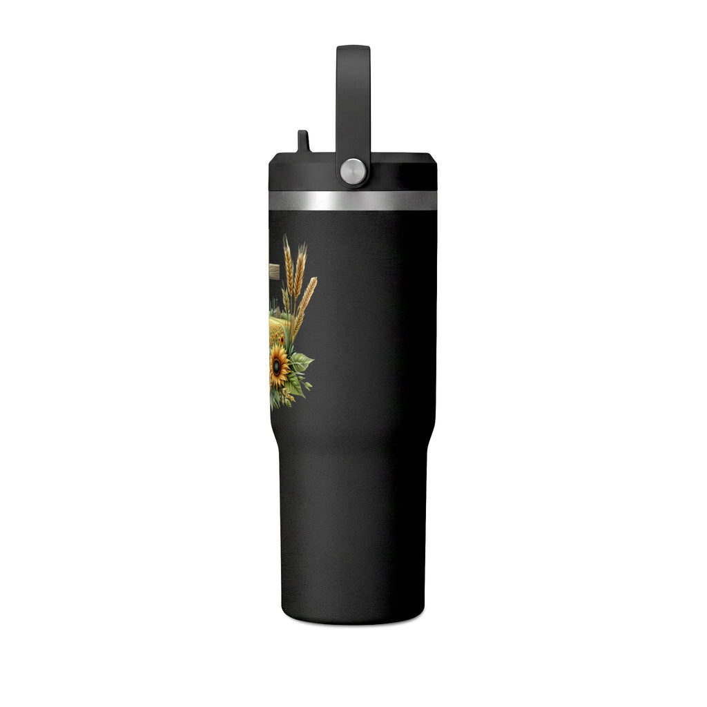 Sunflower Cross 32oz Tumbler – Christian Faith Travel Mug