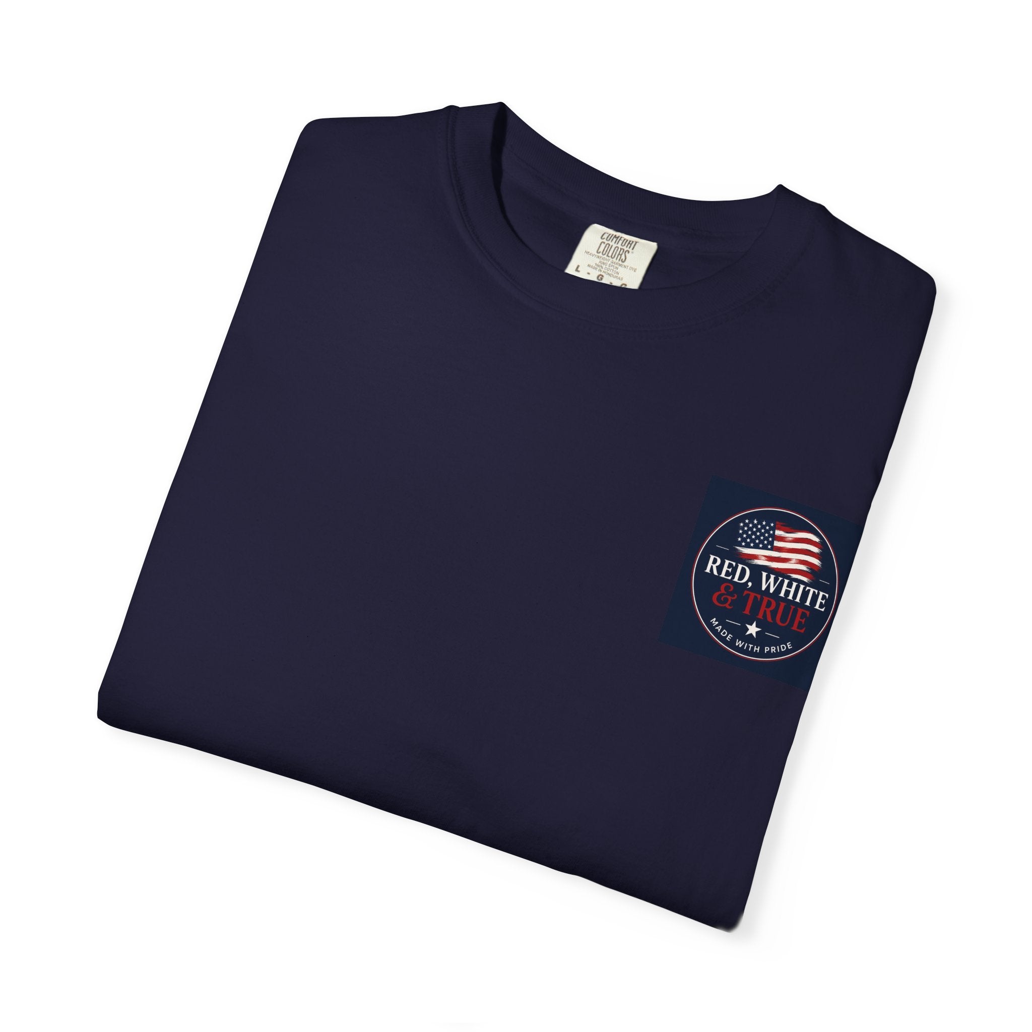 American Flag Cross T-Shirt — Patriotic 'Red White' Memorial Graphic