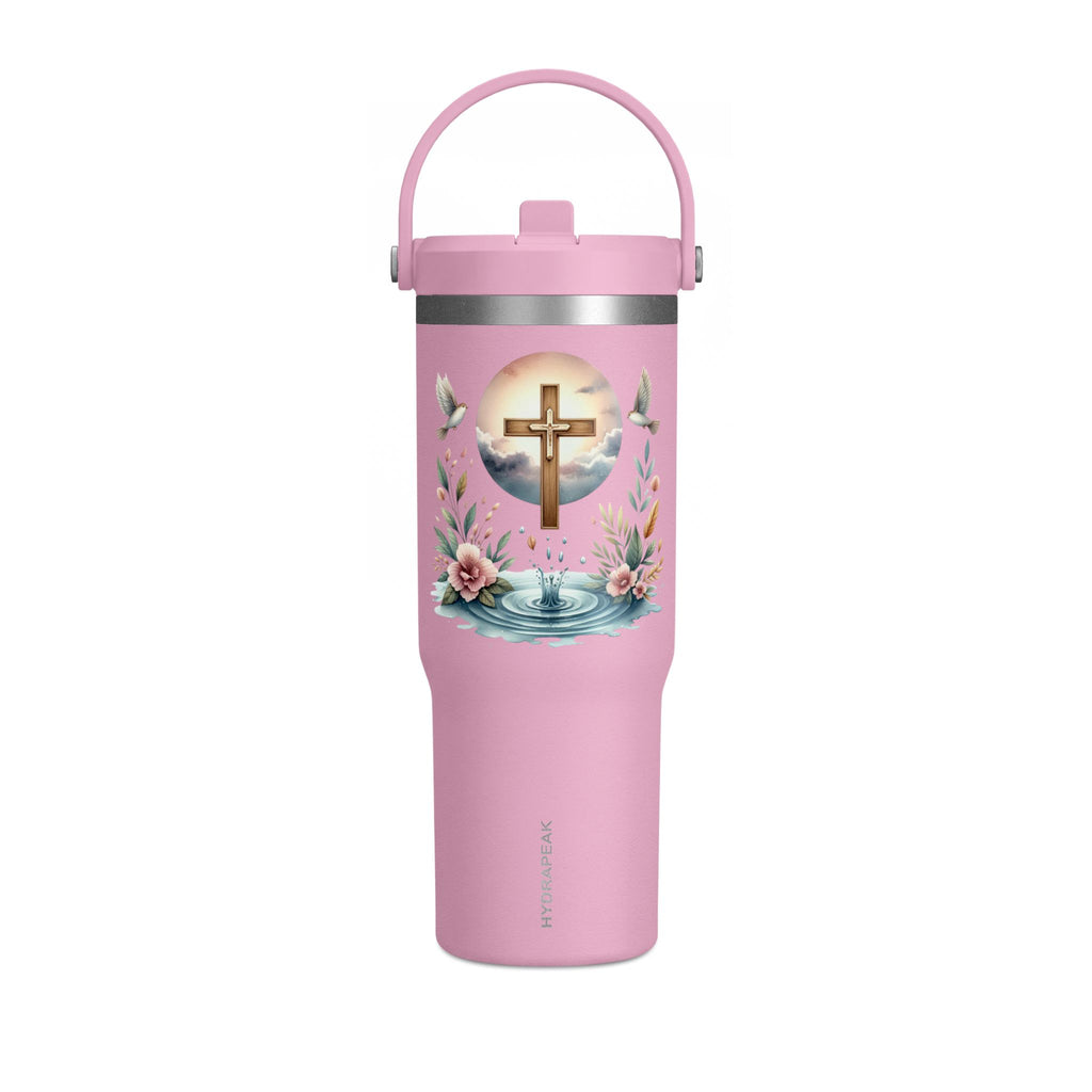 32oz Faith Tumbler — Cross & Dove Spiritual Travel Mug