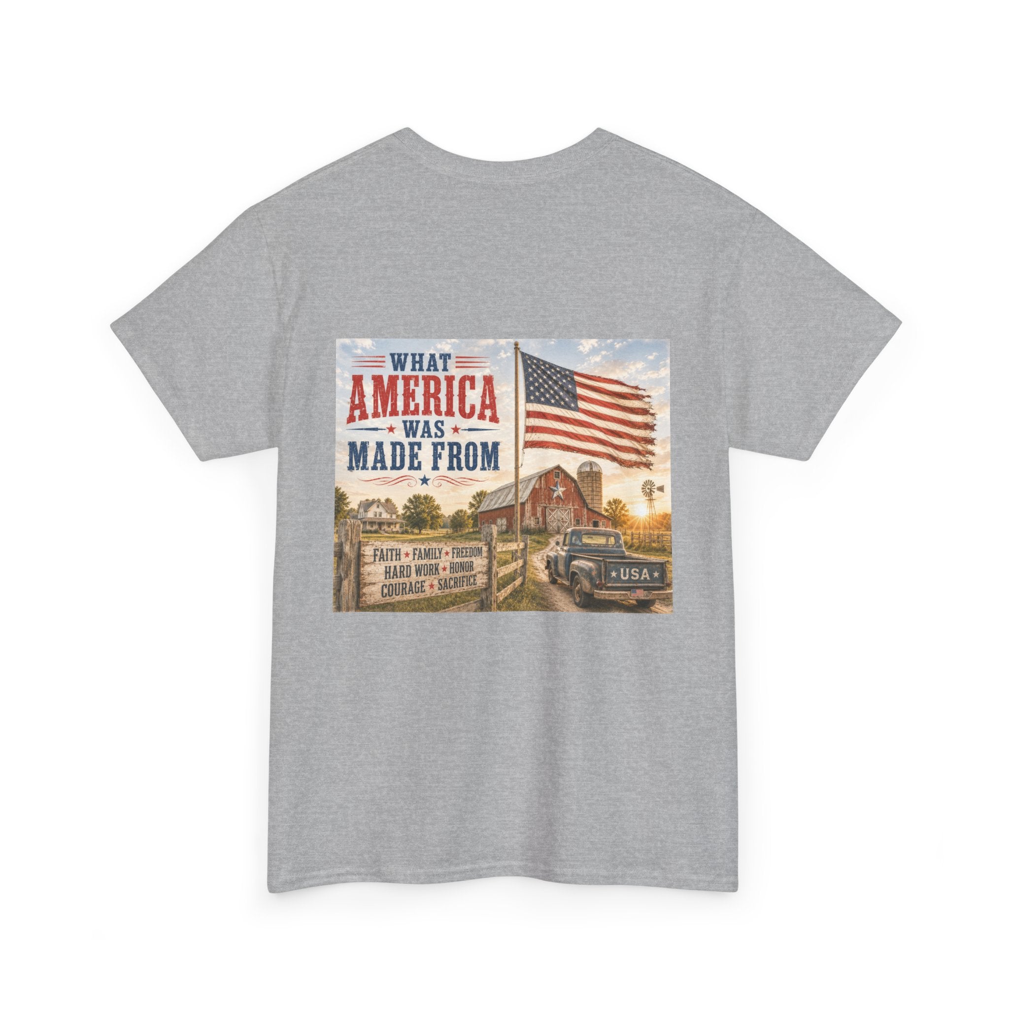 Vintage 'What America Was Made From' Tee - Patriotic Americana Graphic T-Shirt